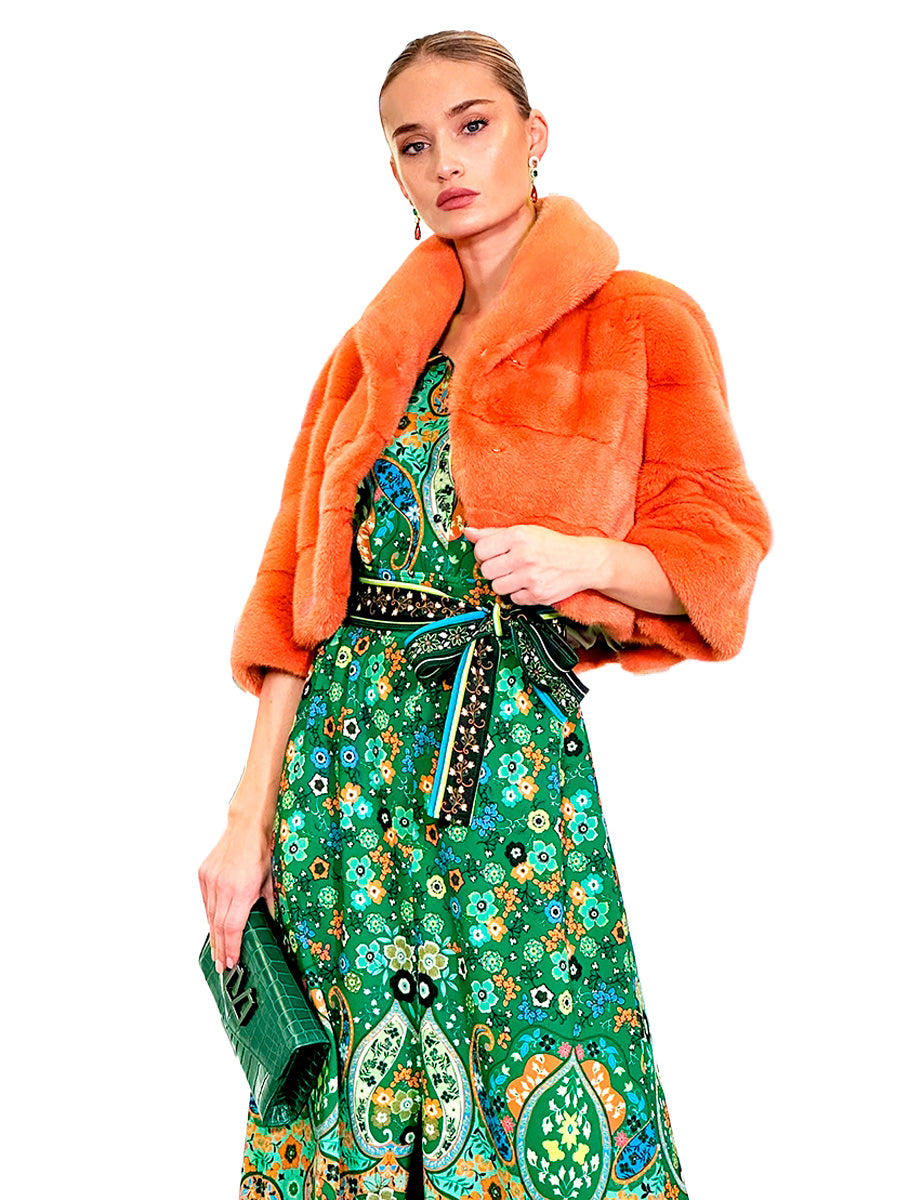 PAISLEY SHIRT MIDI DRESS