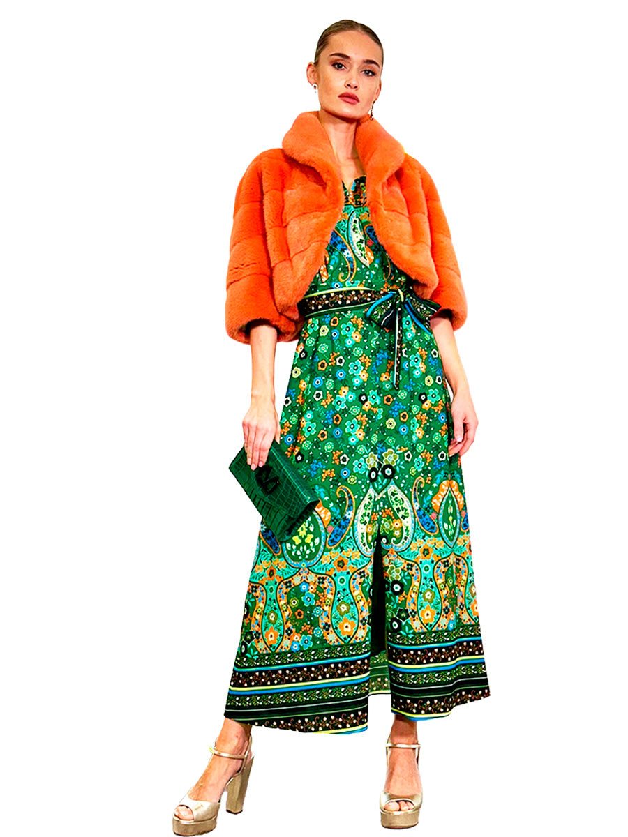 PAISLEY SHIRT MIDI DRESS