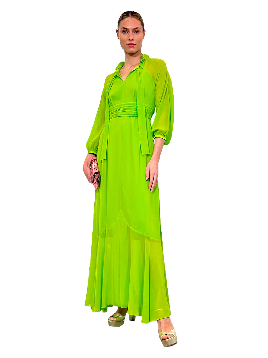 GEORGETTE AMAZON PIRATE LONG DRESS