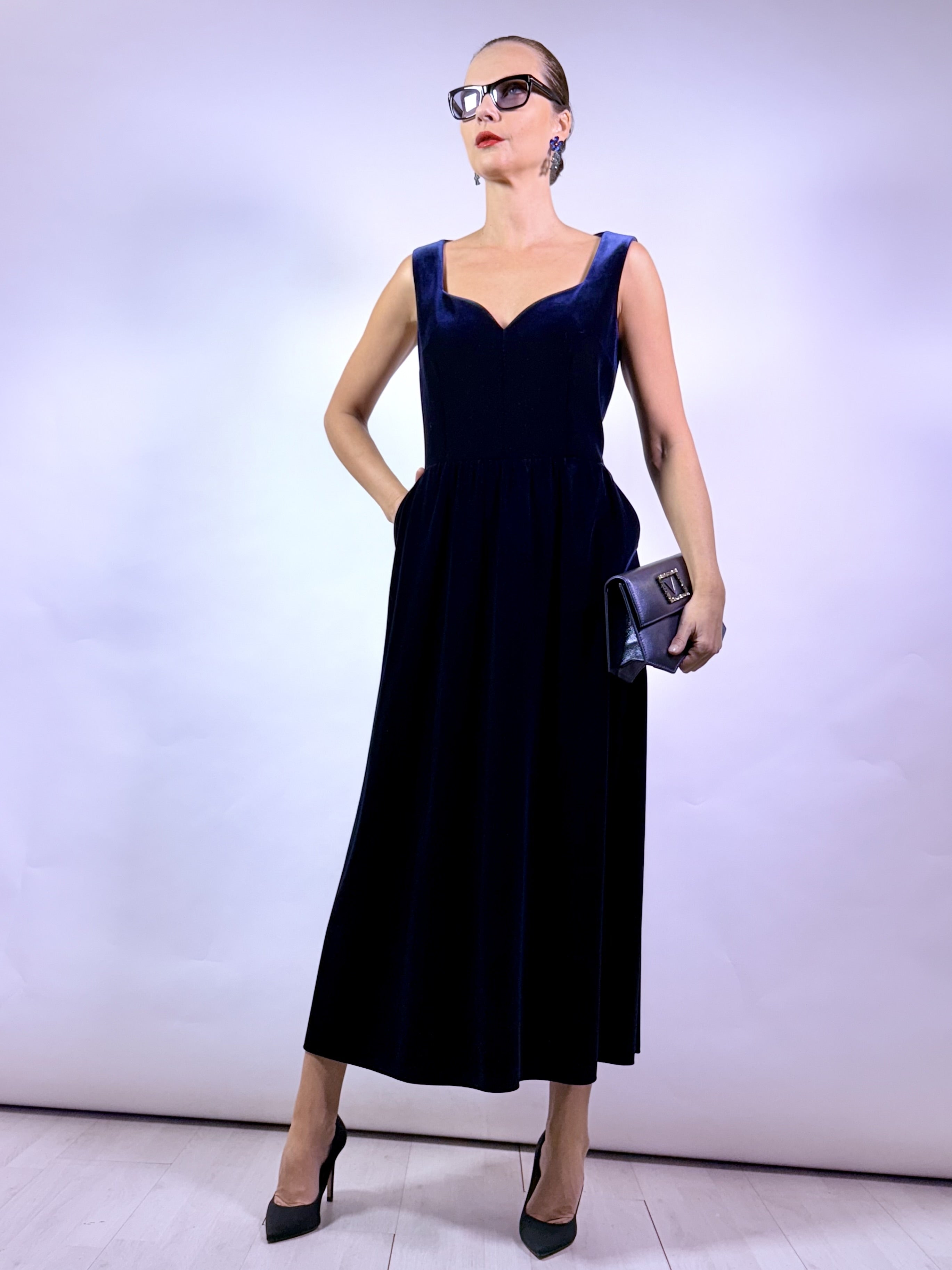 VESTIDO BUSTIER MIDI VELVET