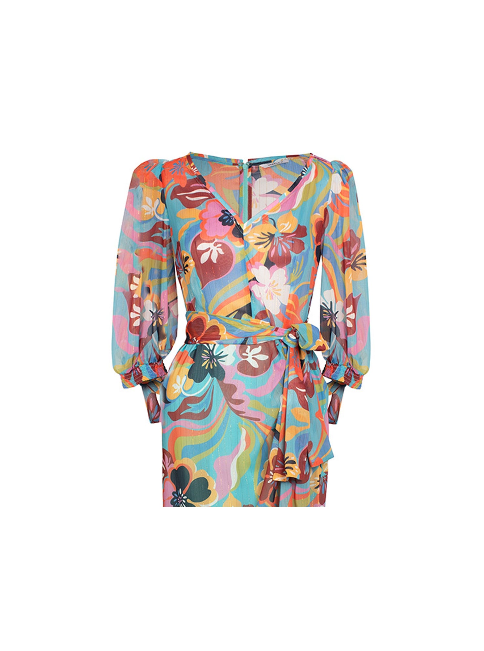 LONG V-NECK DRESS PAREO