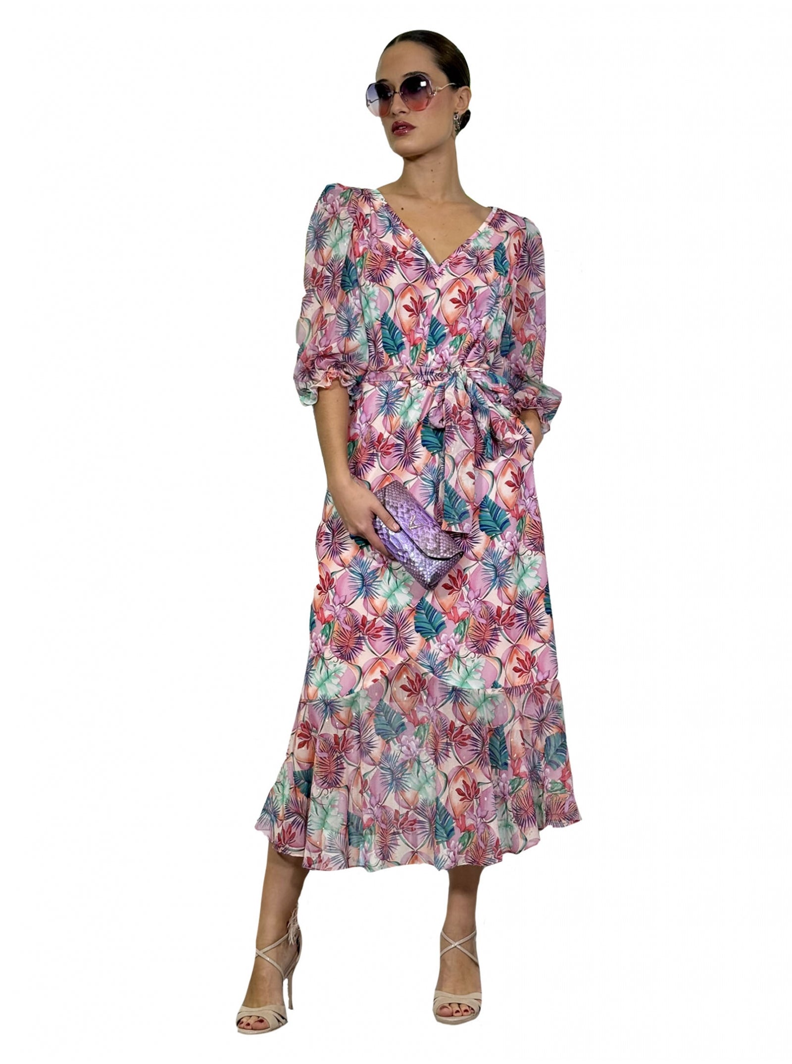 PIRATE V-NECK MIDI DRESS