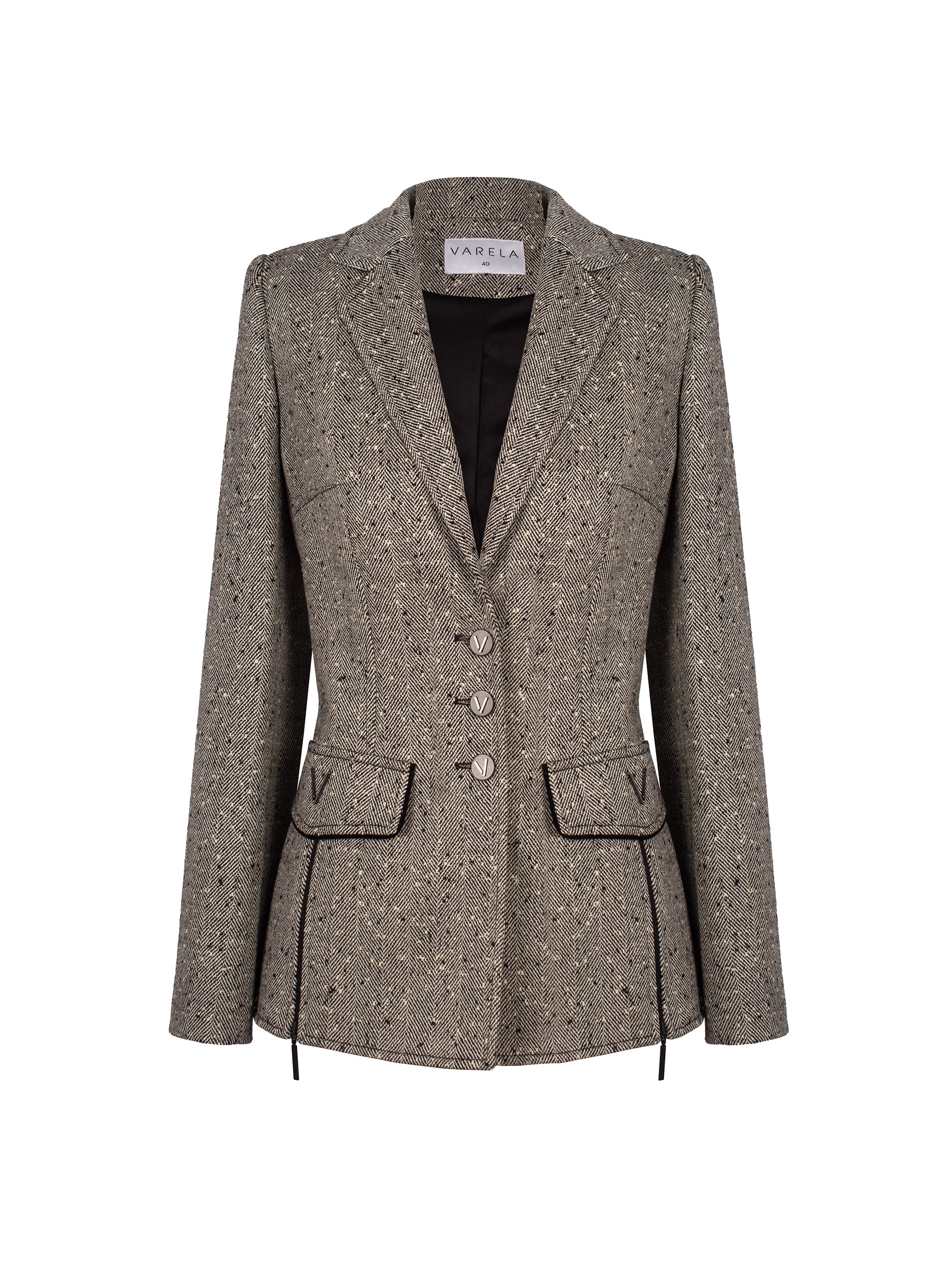 TAILORED HERRINGBONE JACKET