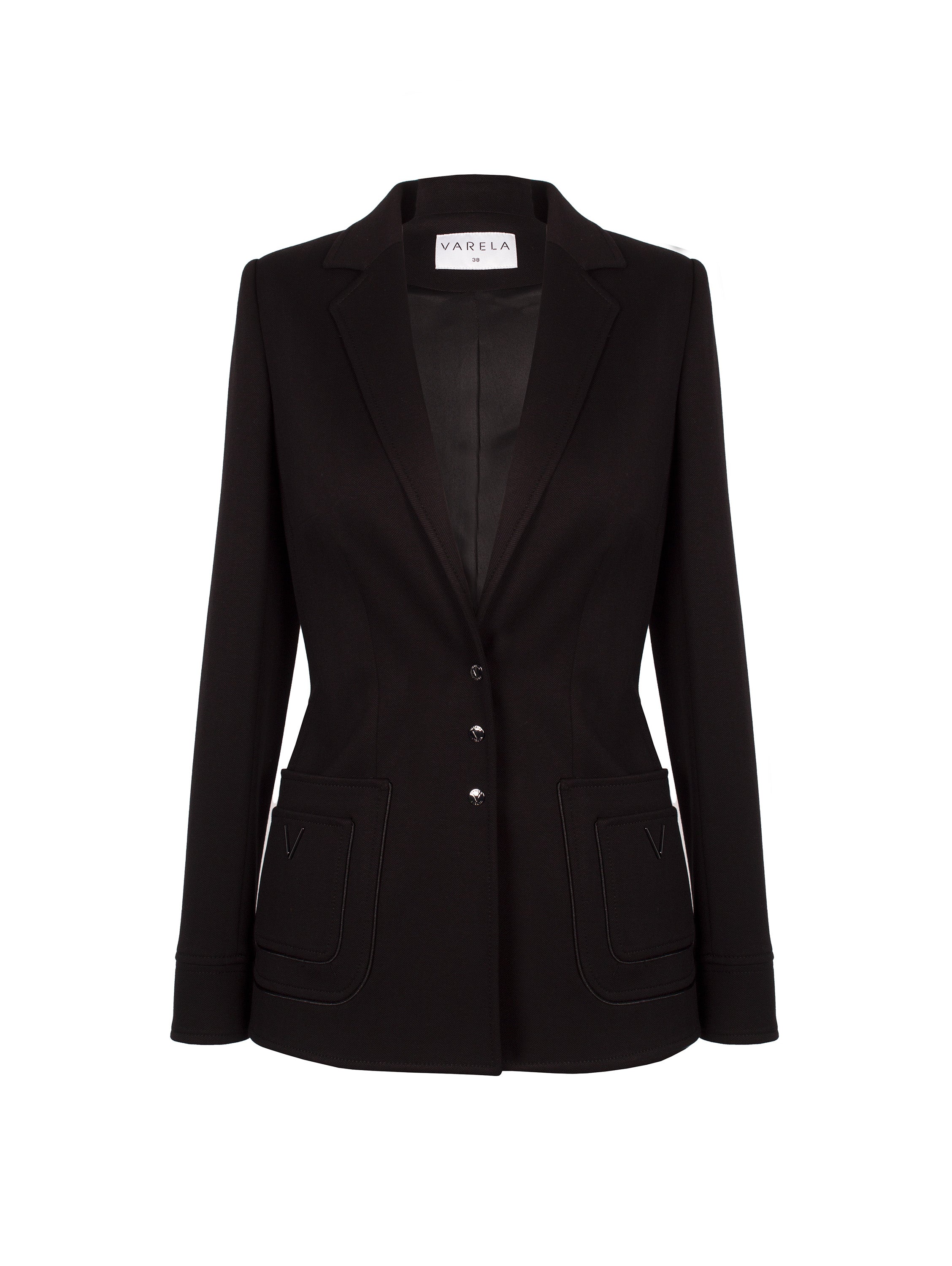 TAILORED JACKET V-SHAPED HERRINGBONE