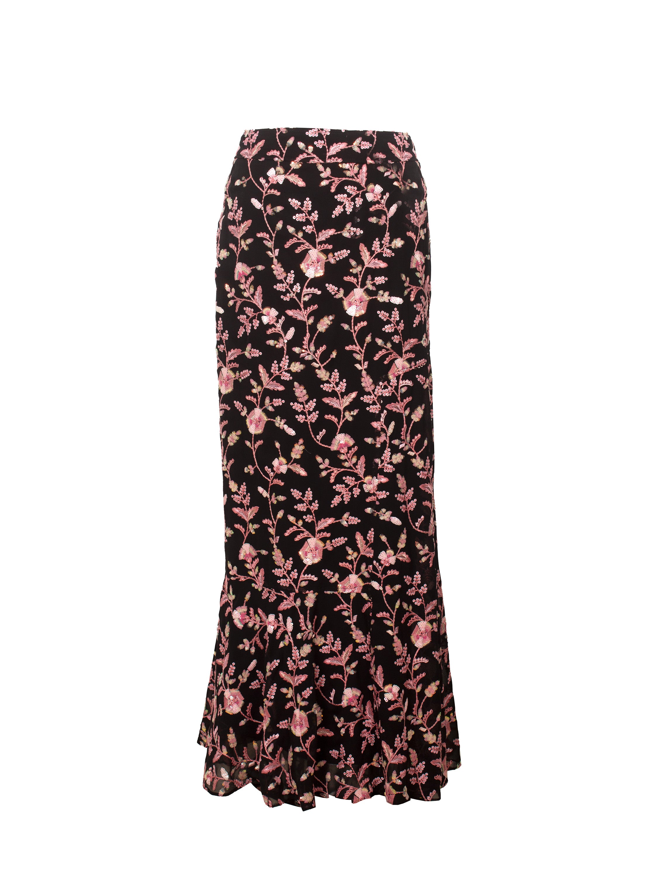 ARIA LONG SKIRT EMBROIDERED GAUZE