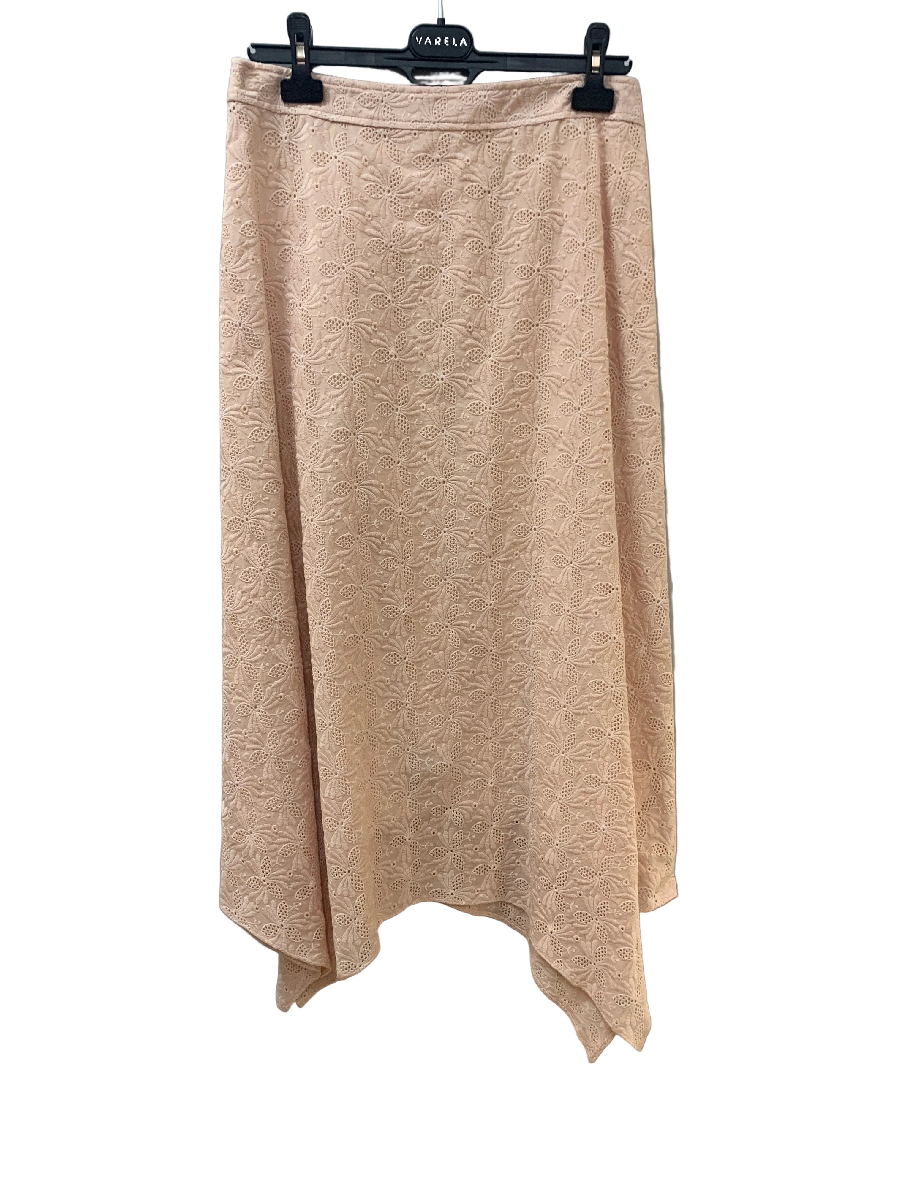 FALDA MIDI V-21 RICAMATO