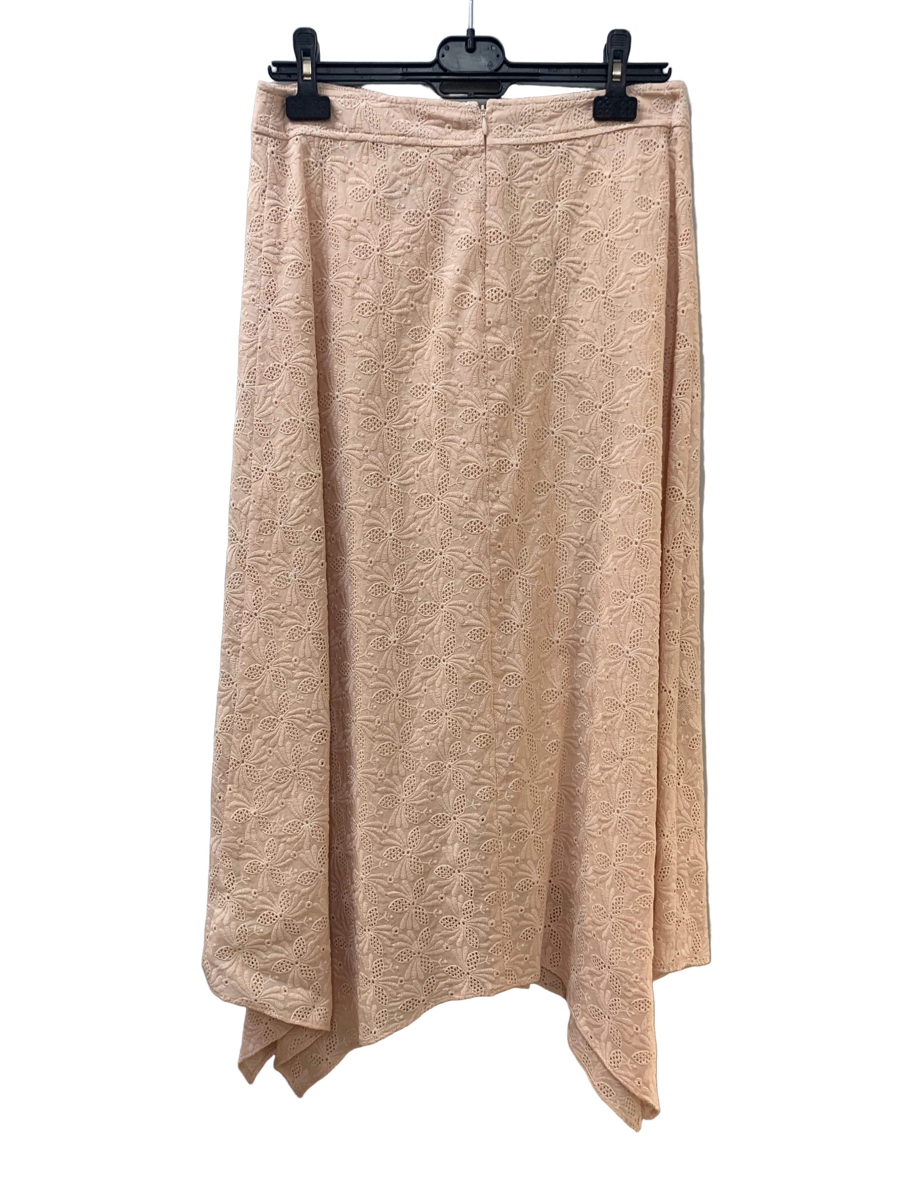 FALDA MIDI V-21 RICAMATO
