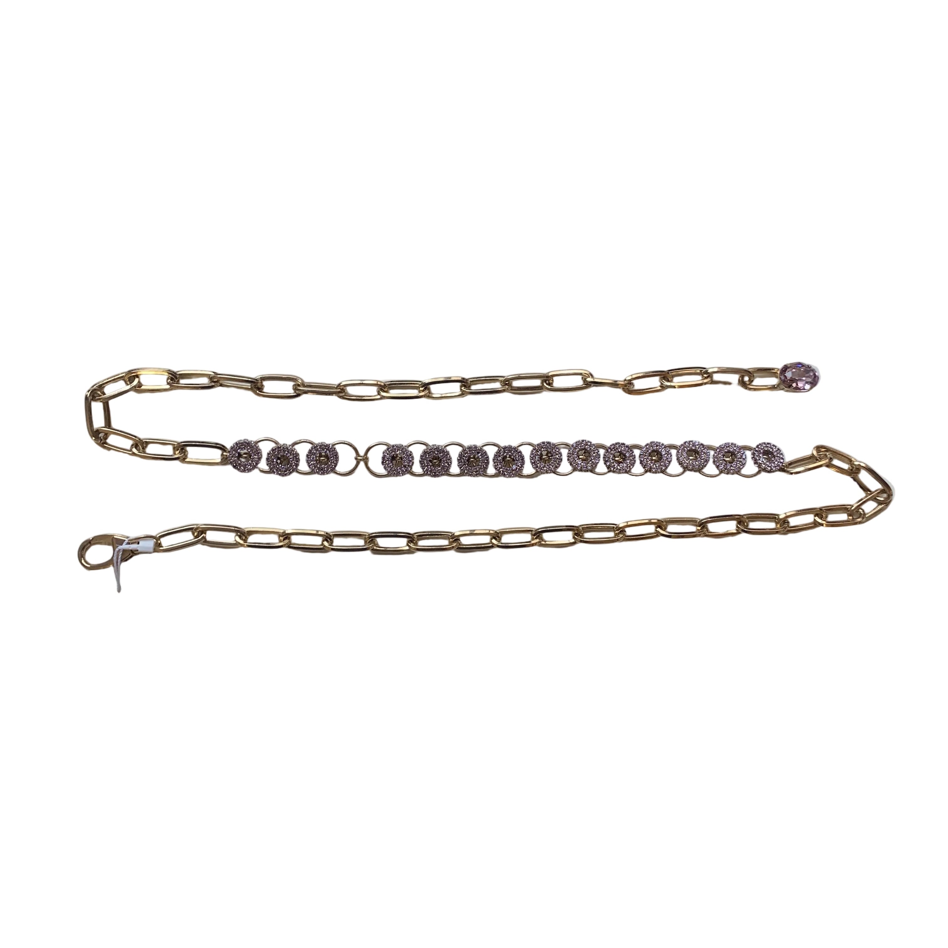CINTURON CADENA GOLD AROS CRISTAL