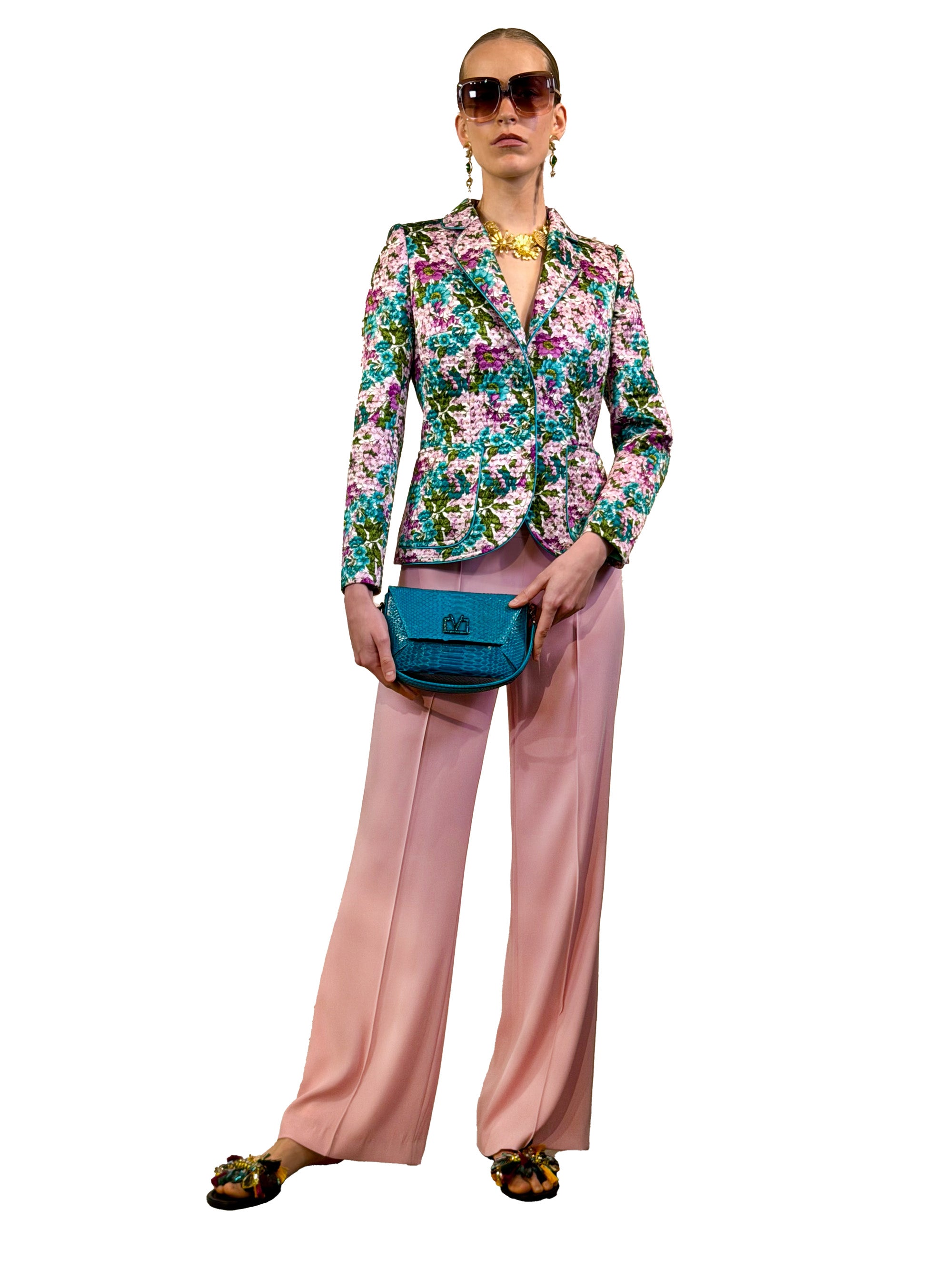 PRINTED EMBOSSED PAJAMA JACKET