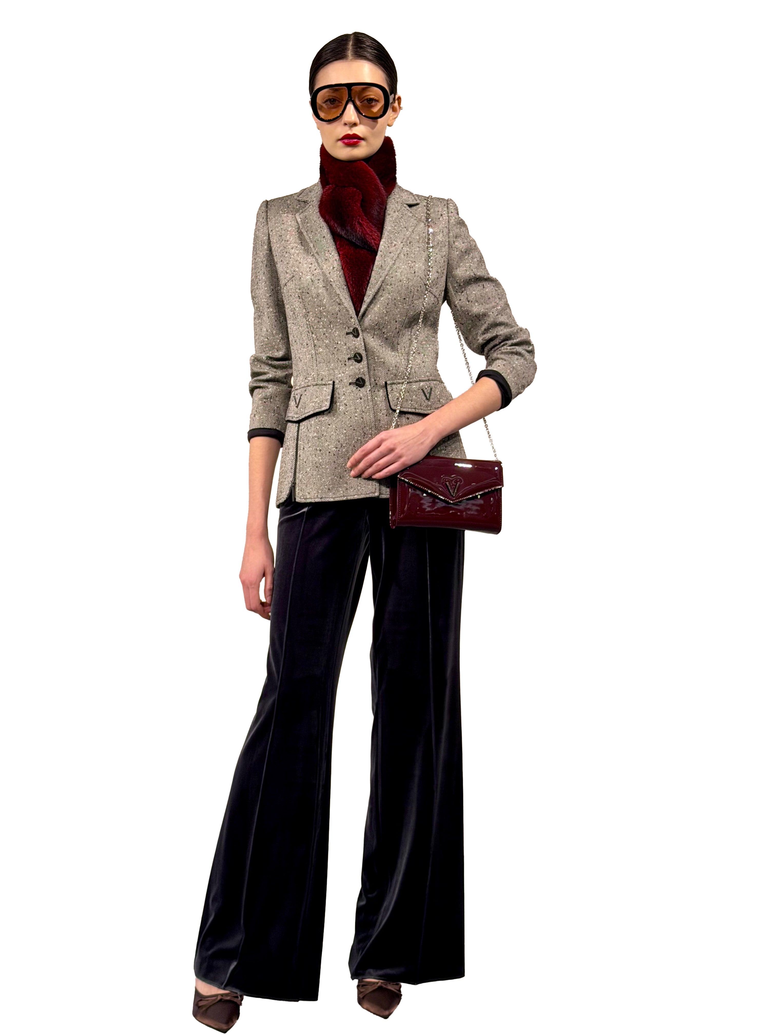 TAILORED HERRINGBONE JACKET