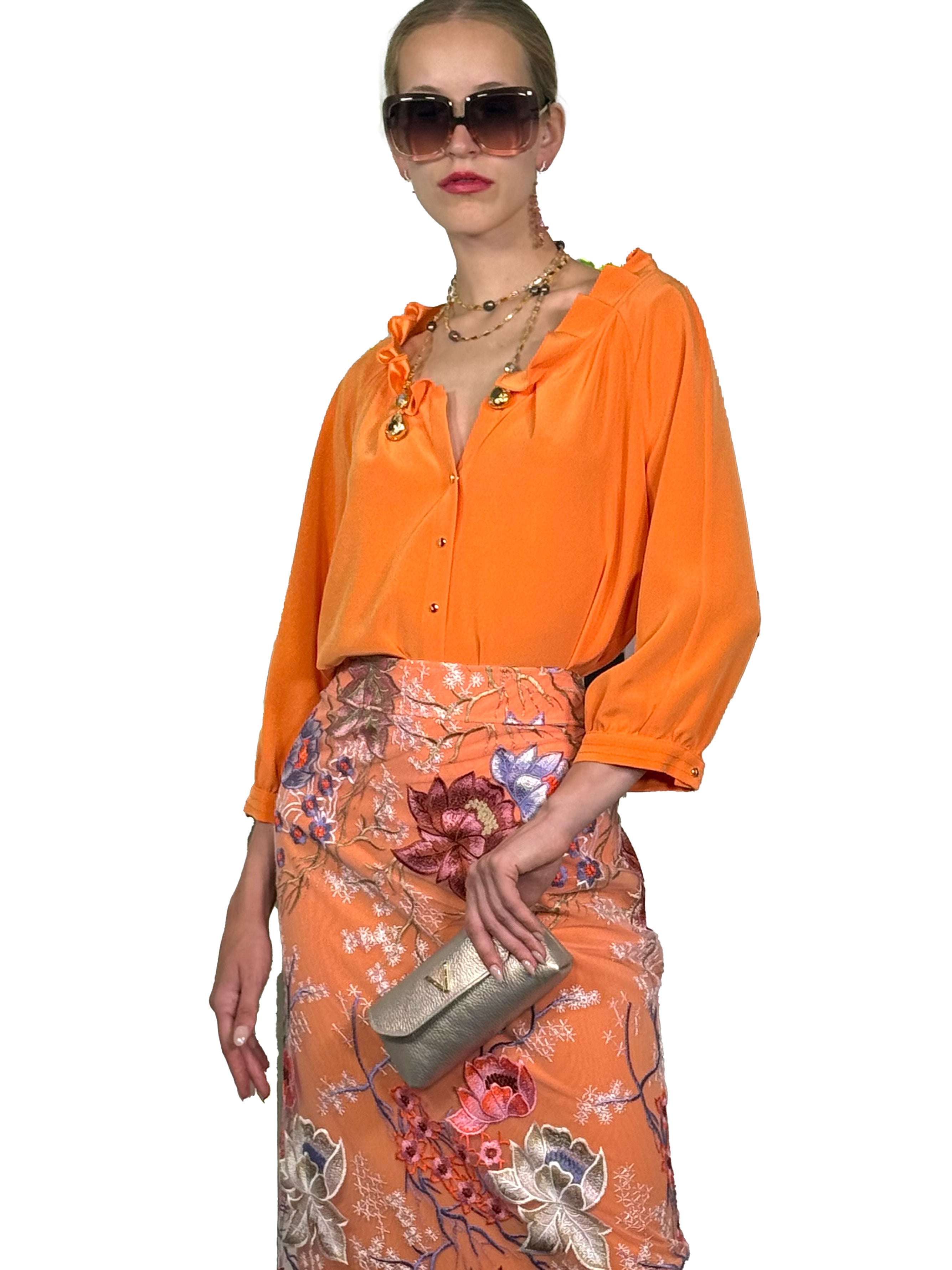 FALDA LARGA PIRATA TUL BORDADA