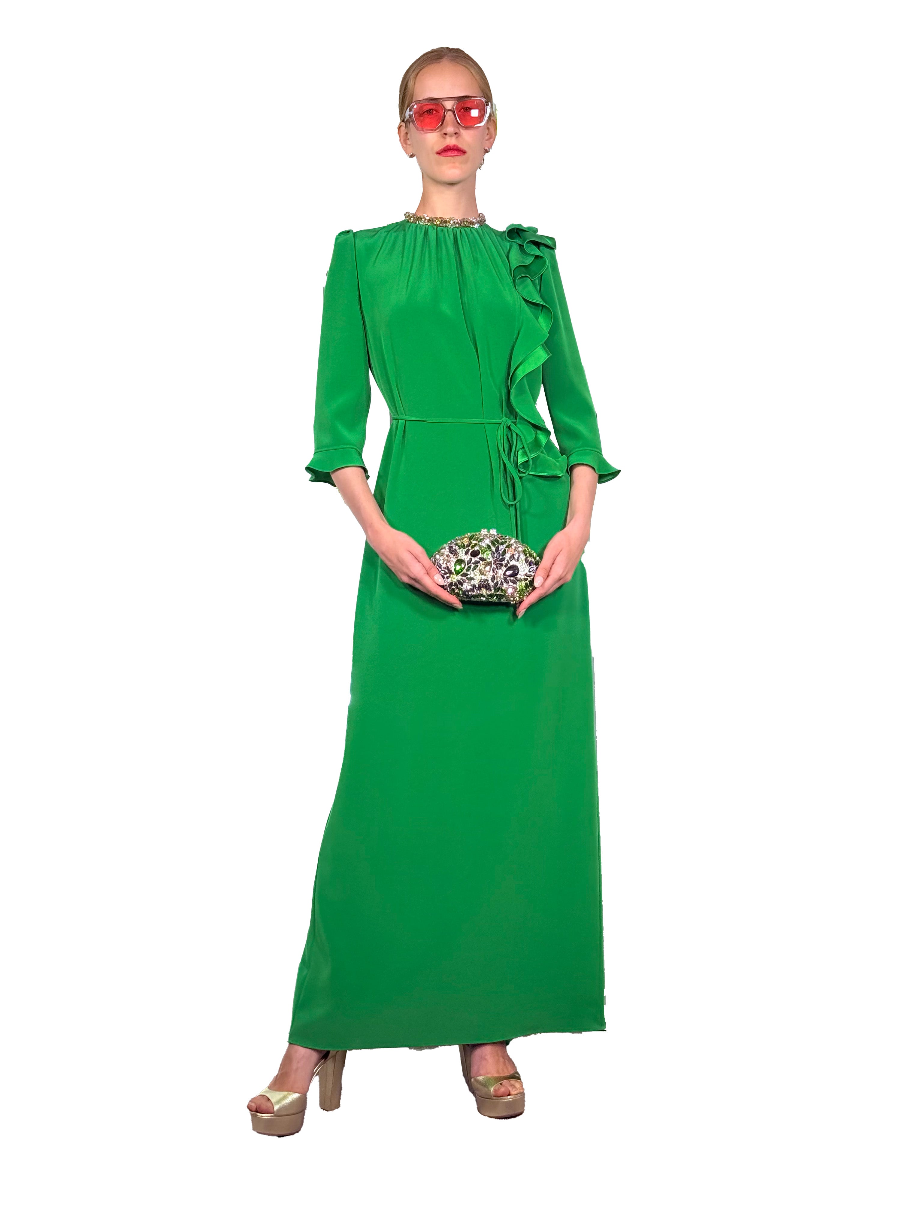 VESTIDO LARGO TUNICA CRISTAL