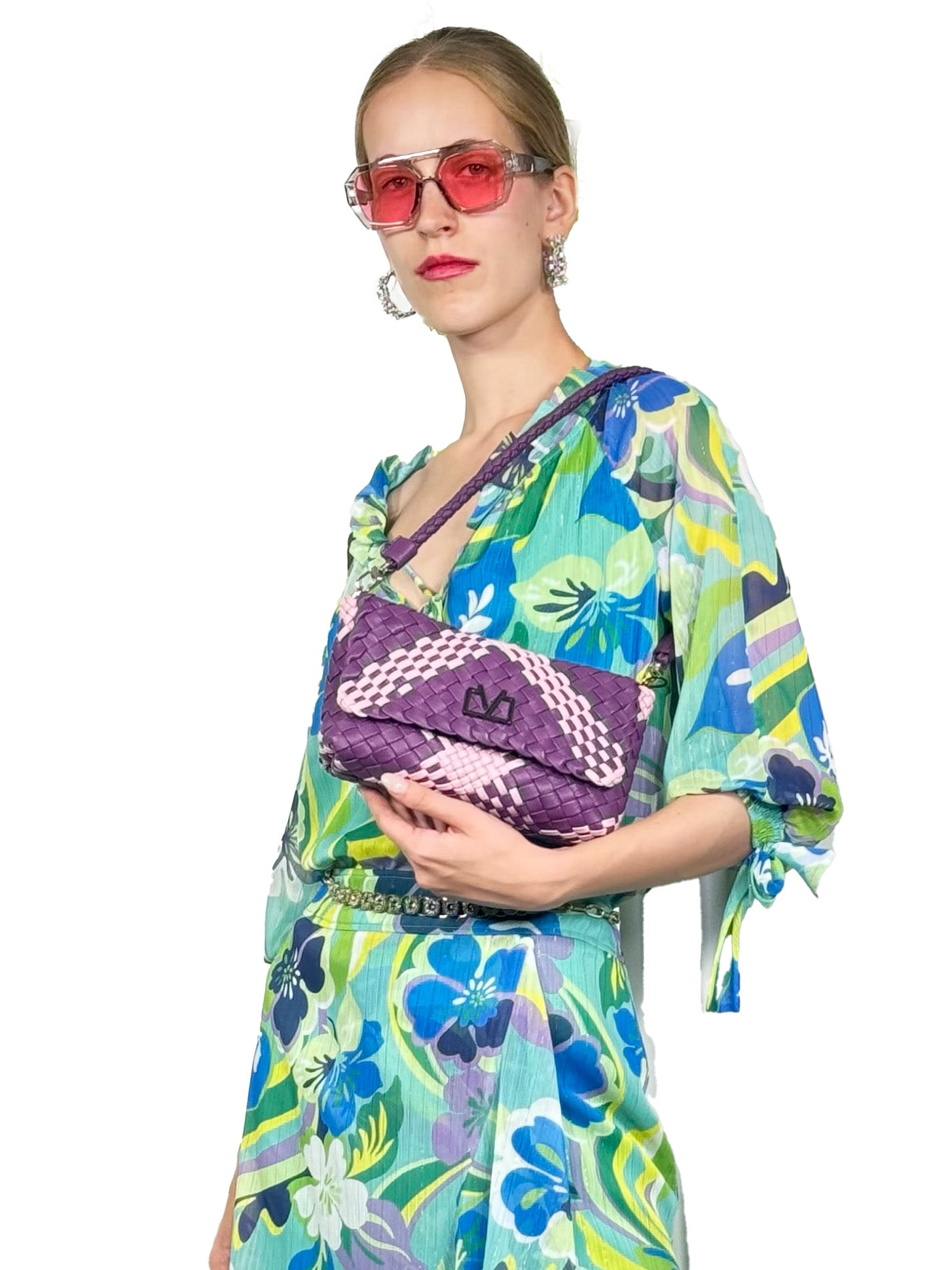 FALDA MIDI VOLANTES ESTAMPADA