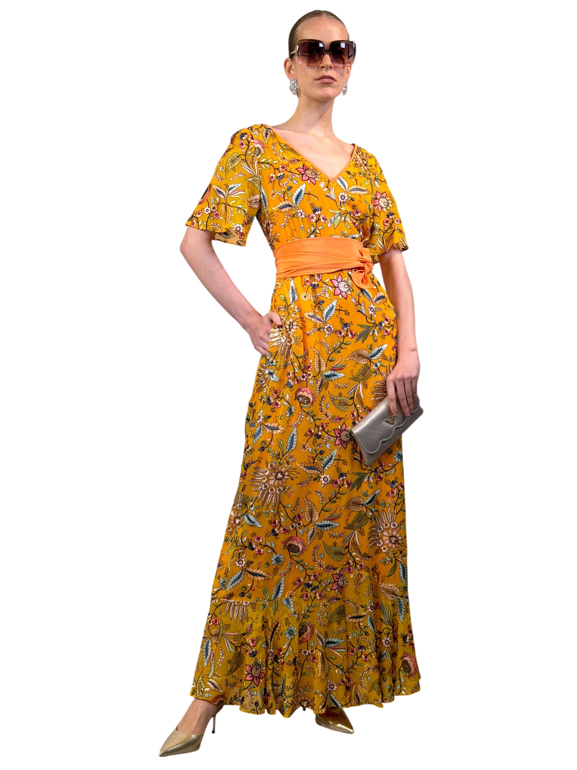 VESTIDO ARLY GASA BORDADA