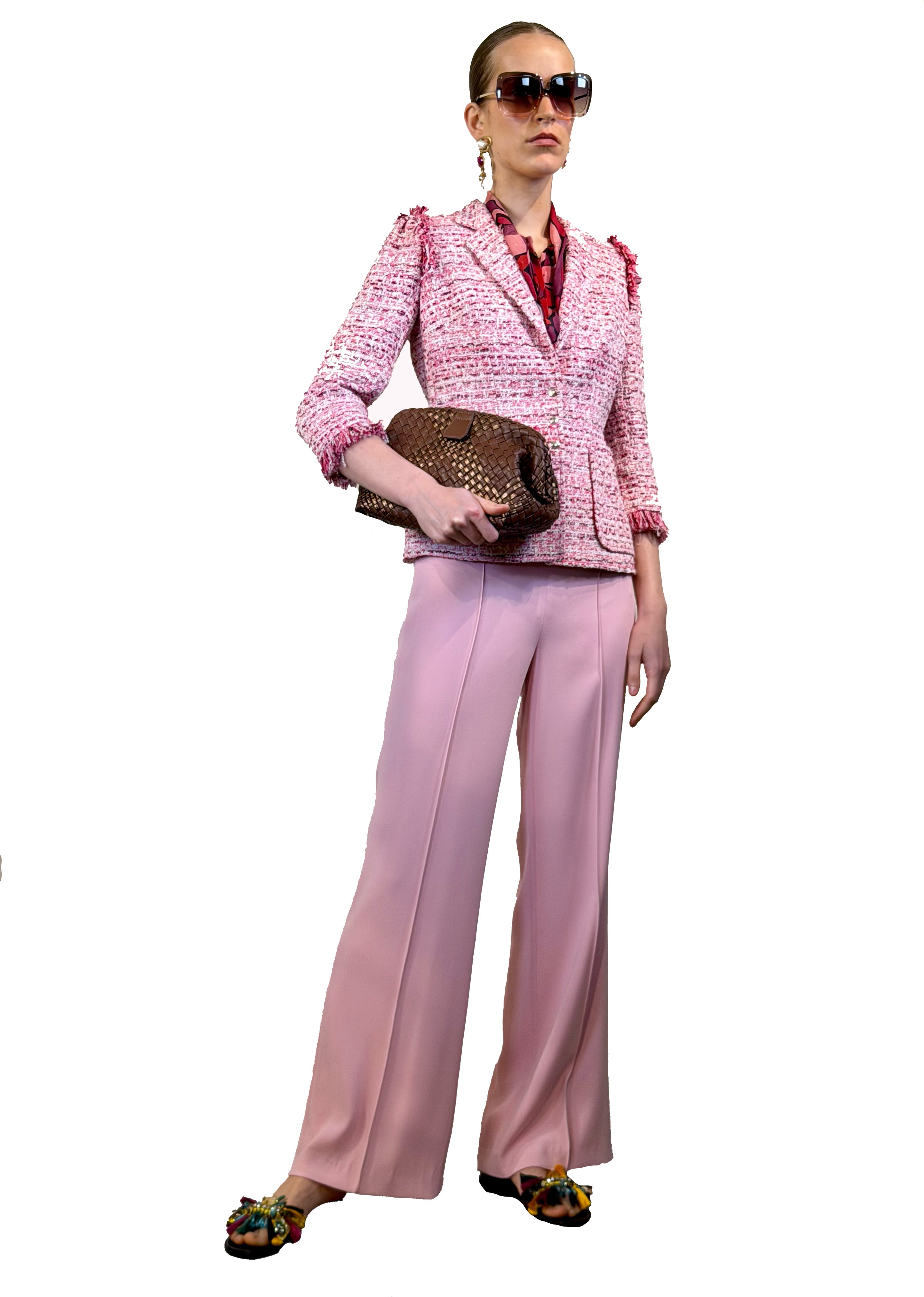 CHAQUETA PIJAMA TWEED PETALOS