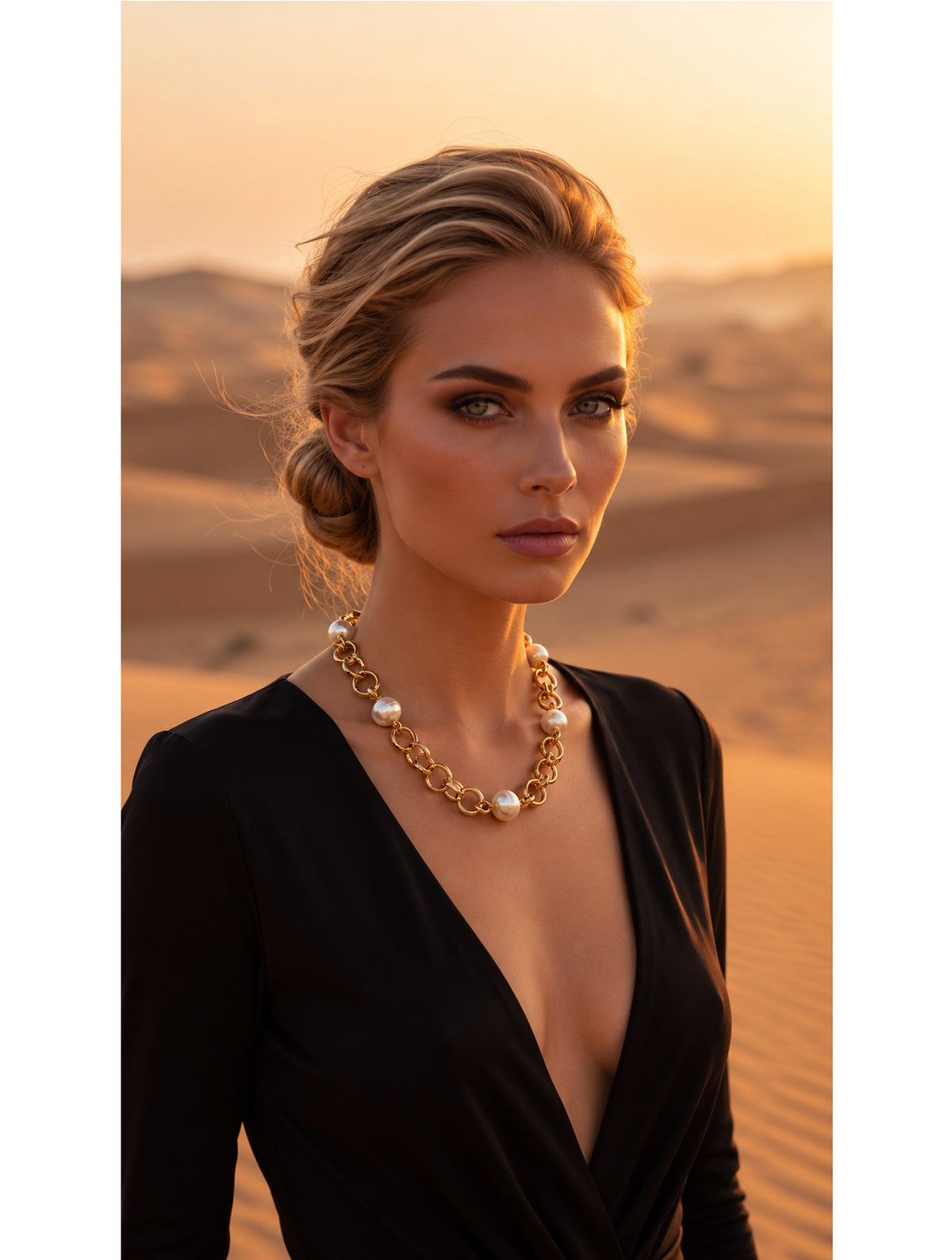 COLLAR CORTO MIX PERLA COLGANTE