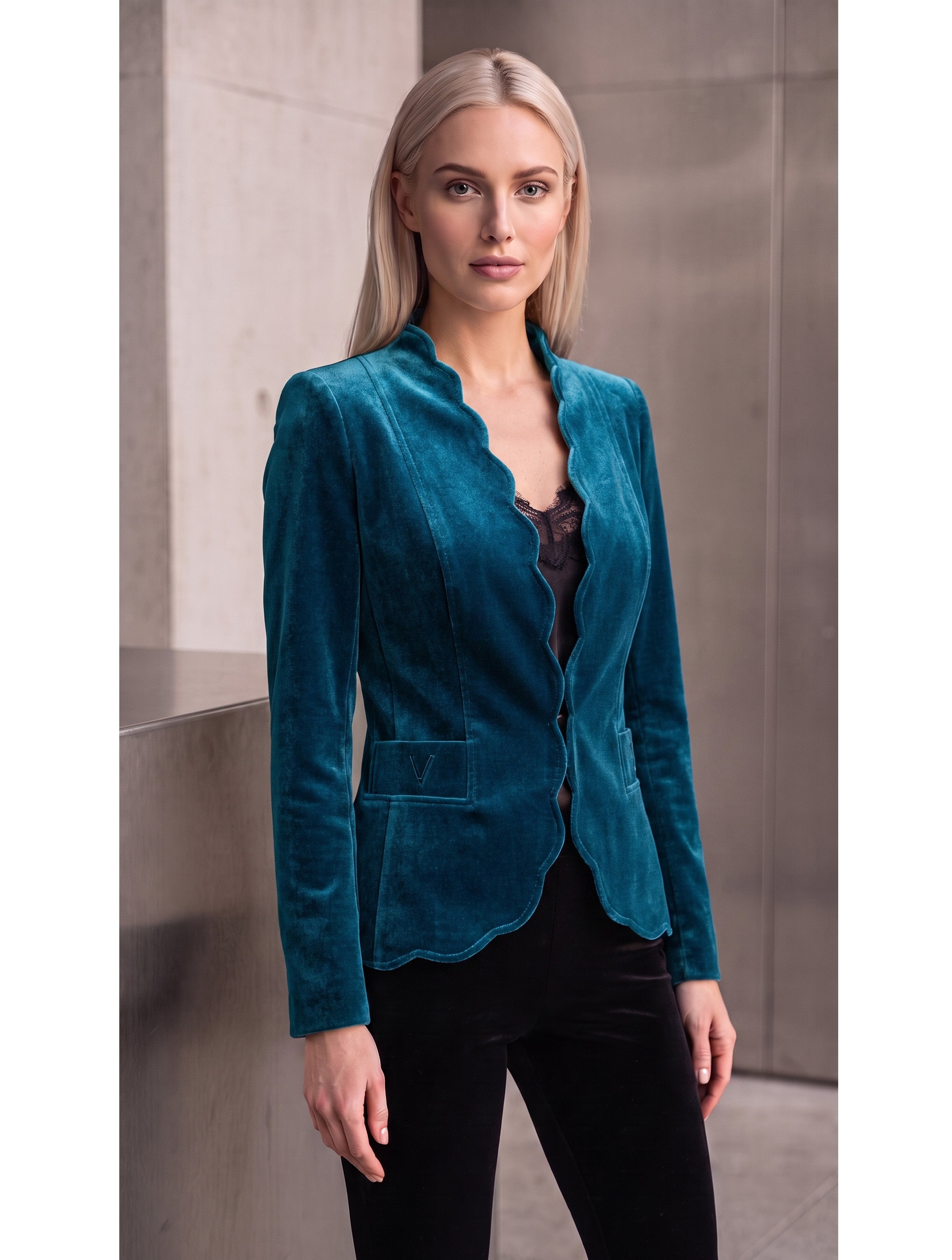 CHAQUETA FENDUE PETALOS VELVET