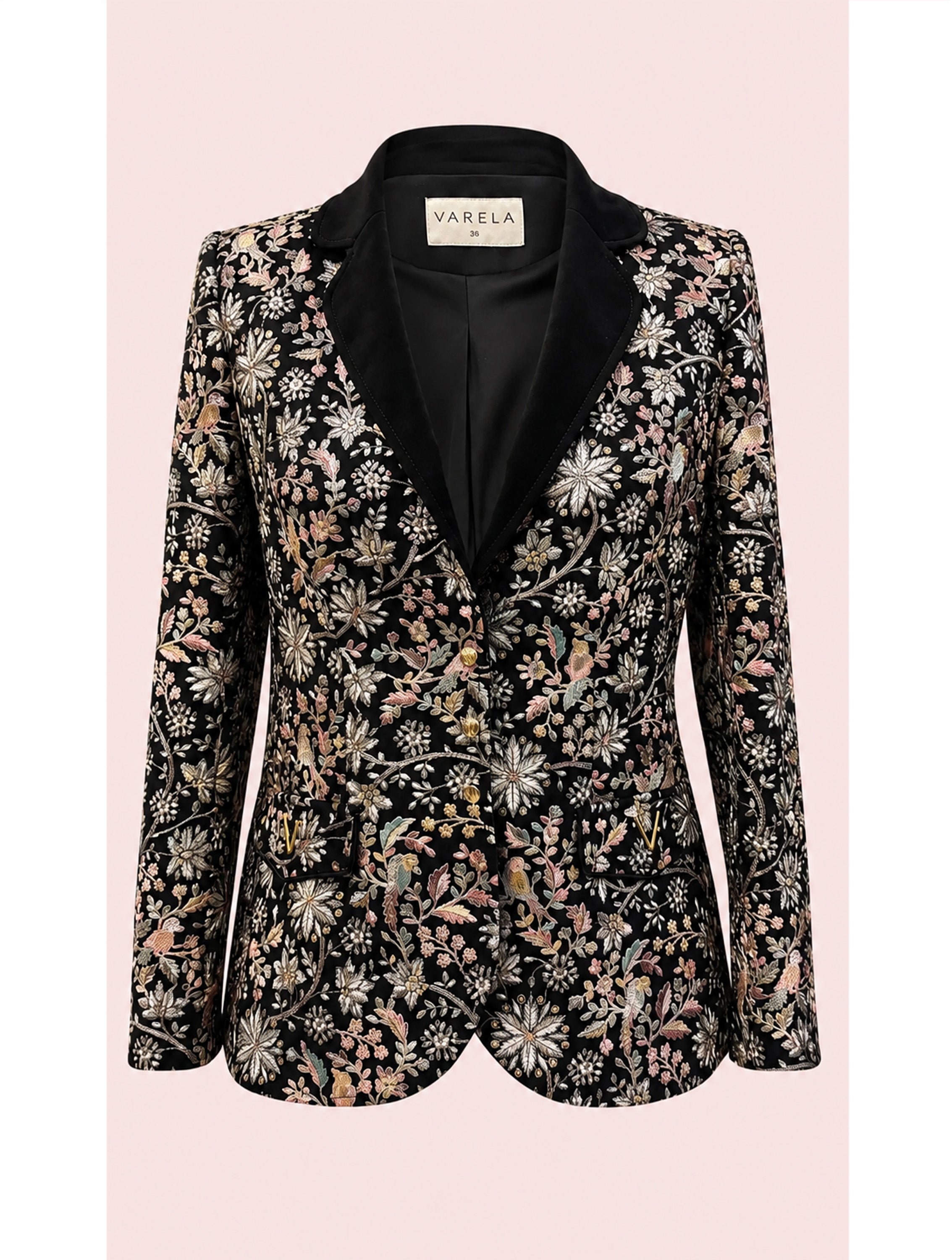 CHAQUETA SMOKING BORDADA VELVET