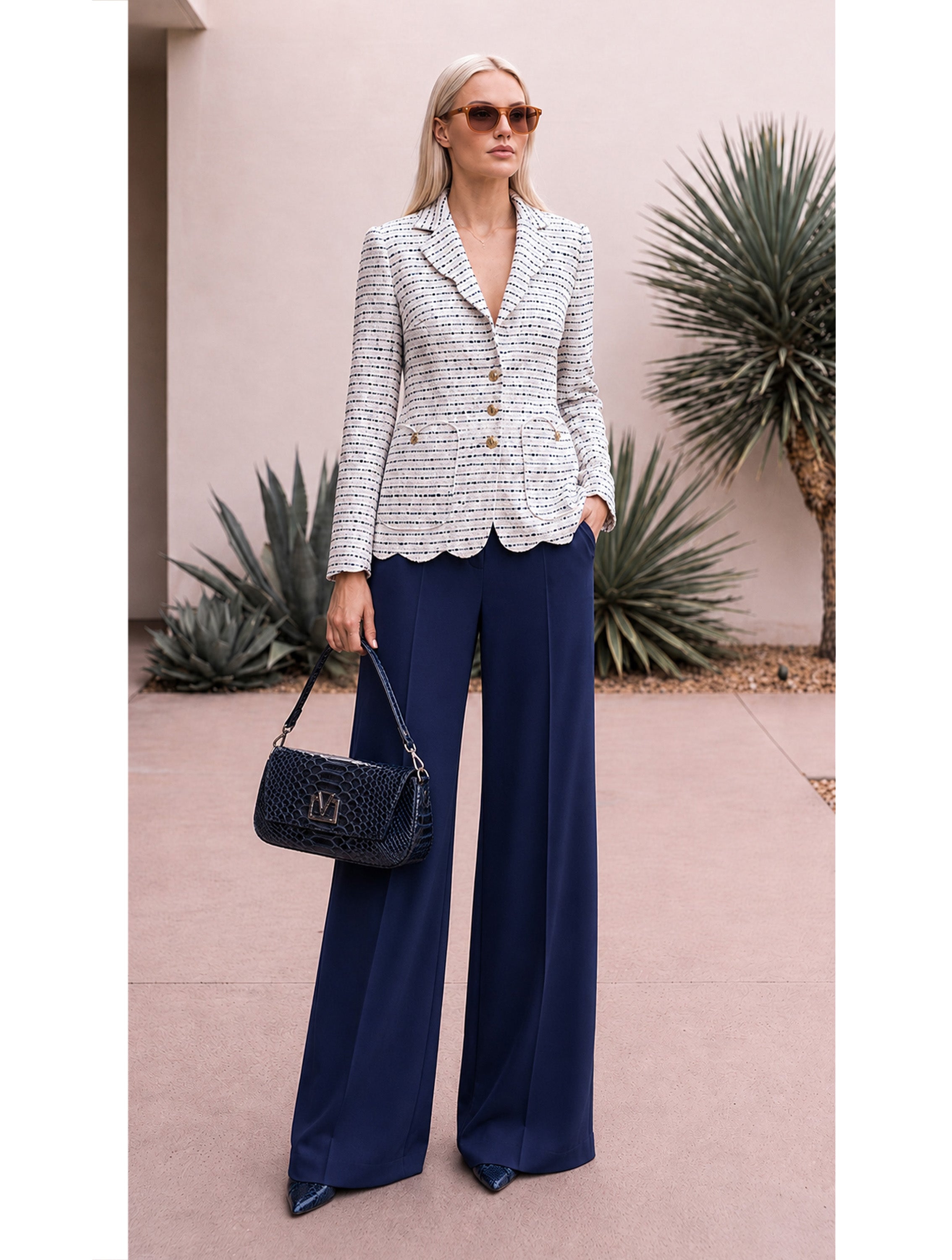 TWEED PETAL TAILORED JACKET