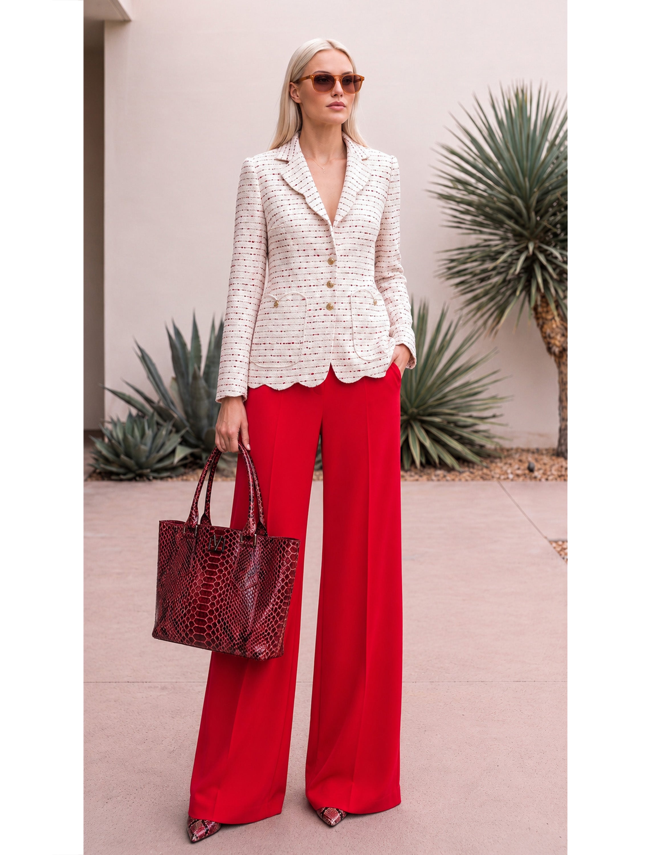 TWEED PETAL TAILORED JACKET
