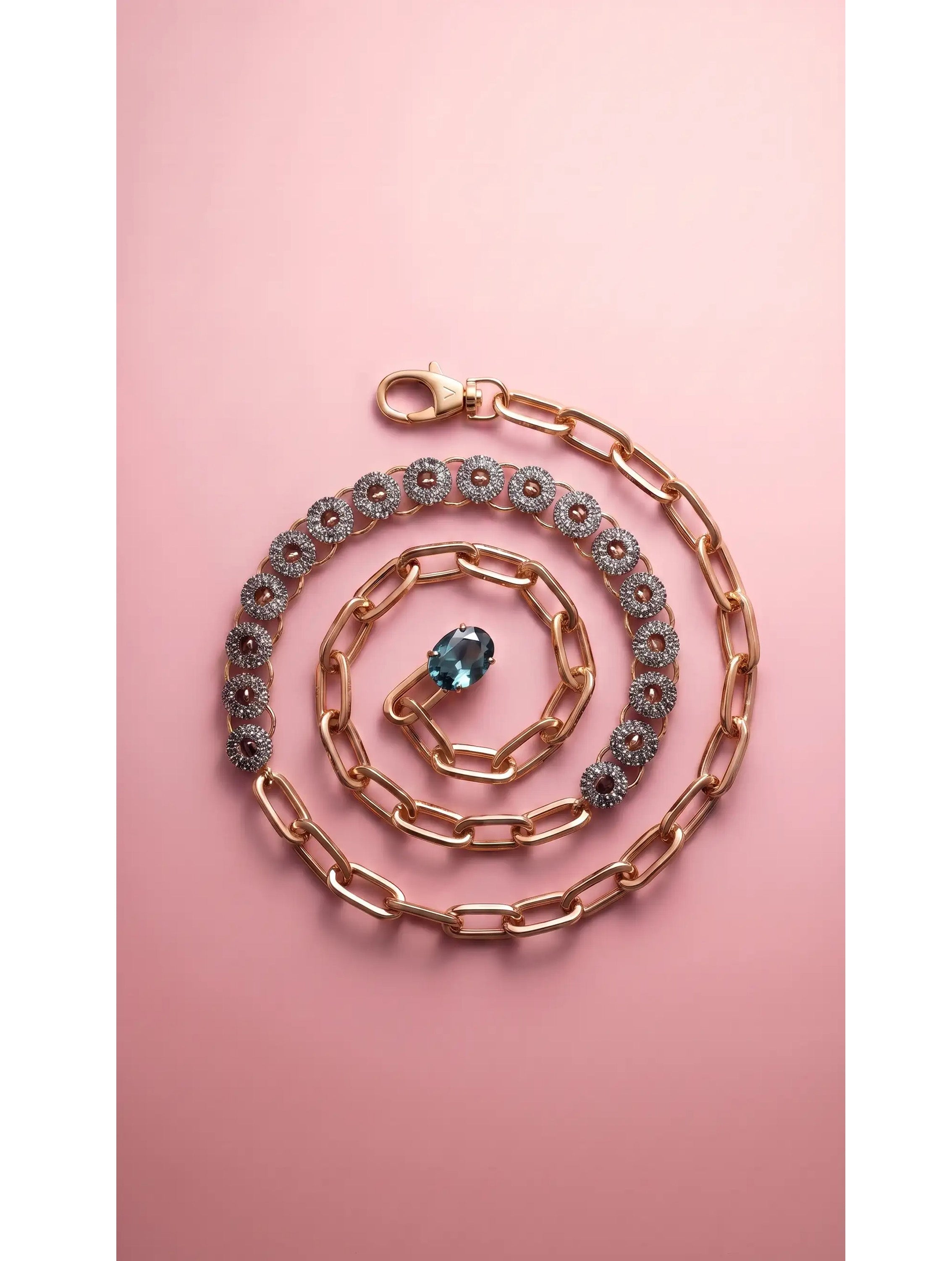 GOLD CHAIN BELT CRYSTAL RINGS