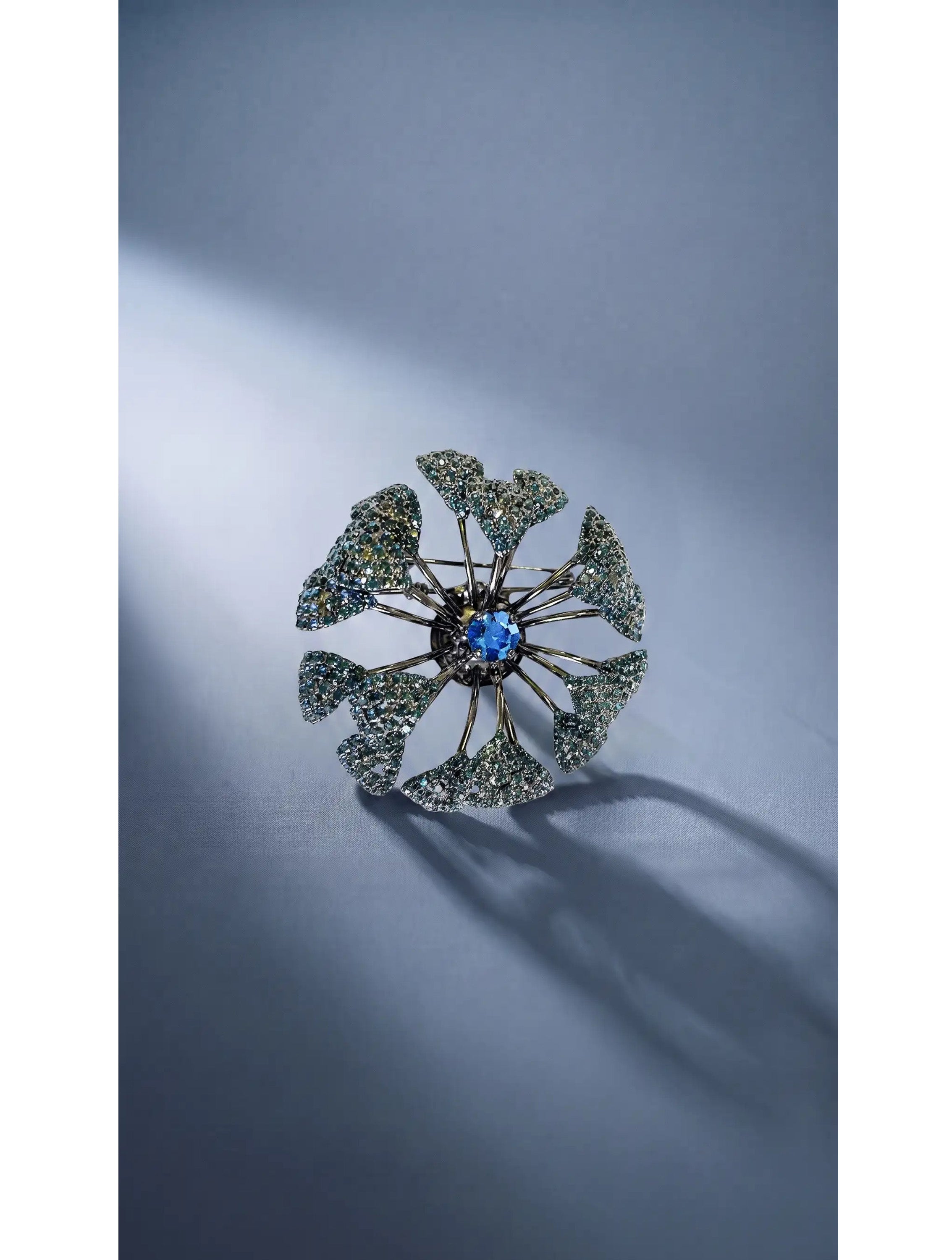 XL GUN METAL SPIDER BROOCH