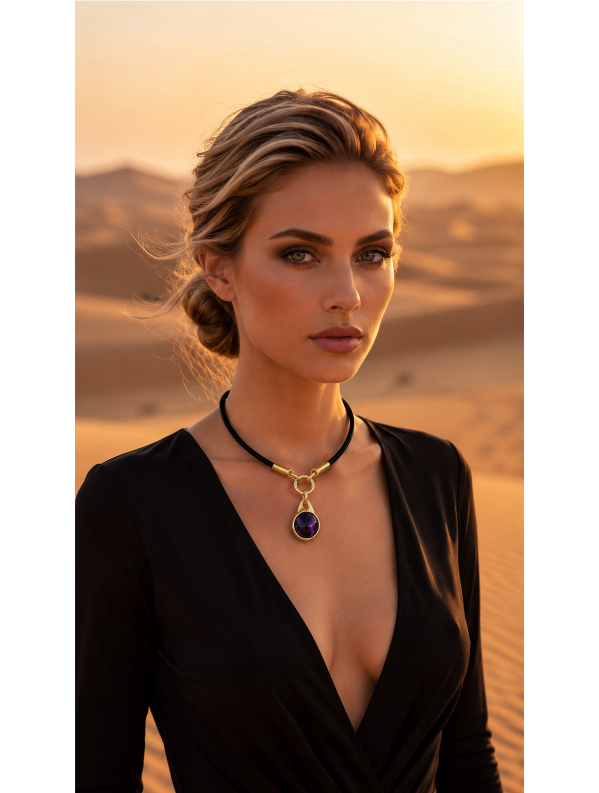 COLLAR PIEL CORTO JOYA