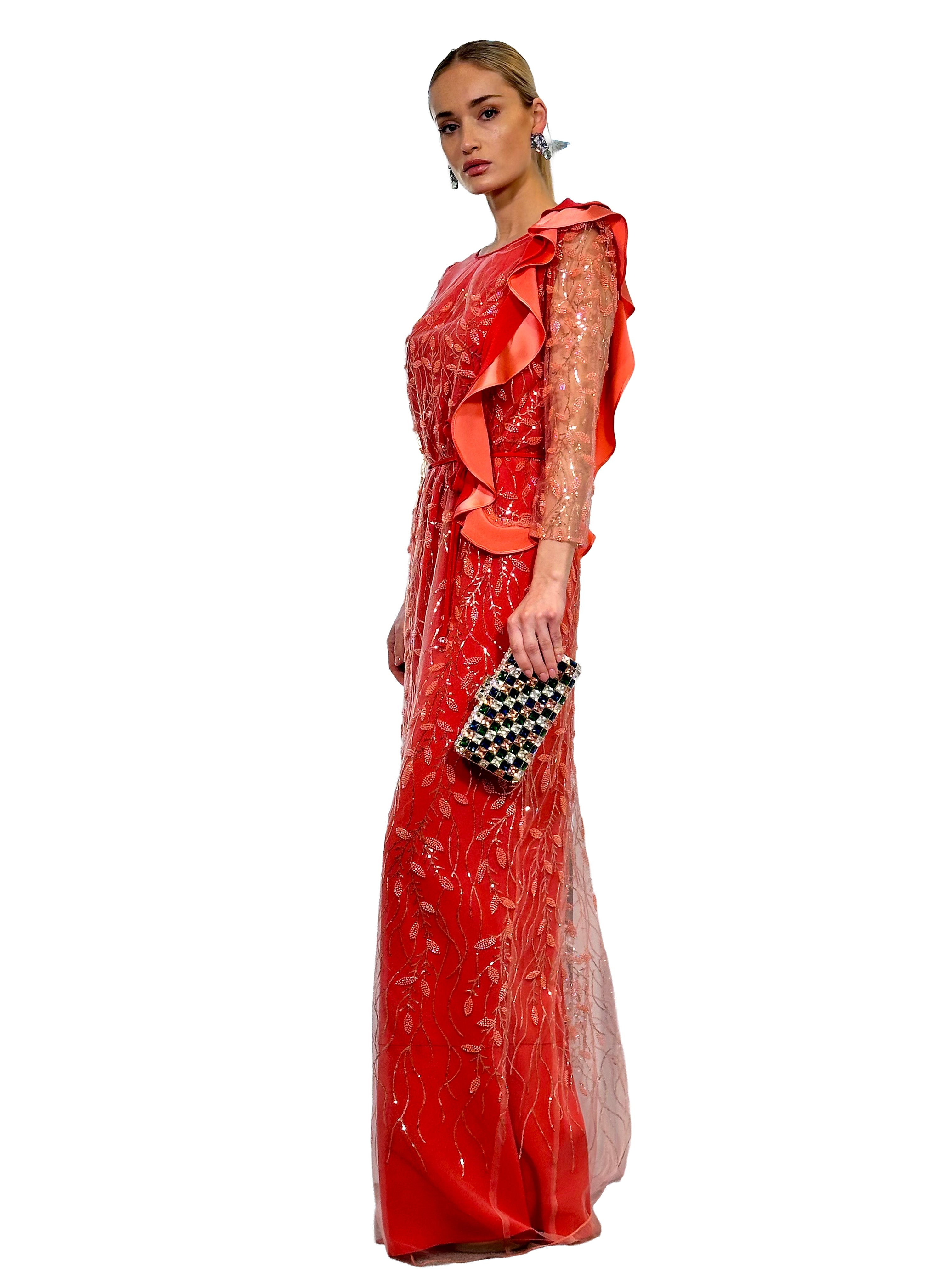 VESTIDO MIDI TUNICA TUL CRISTAL