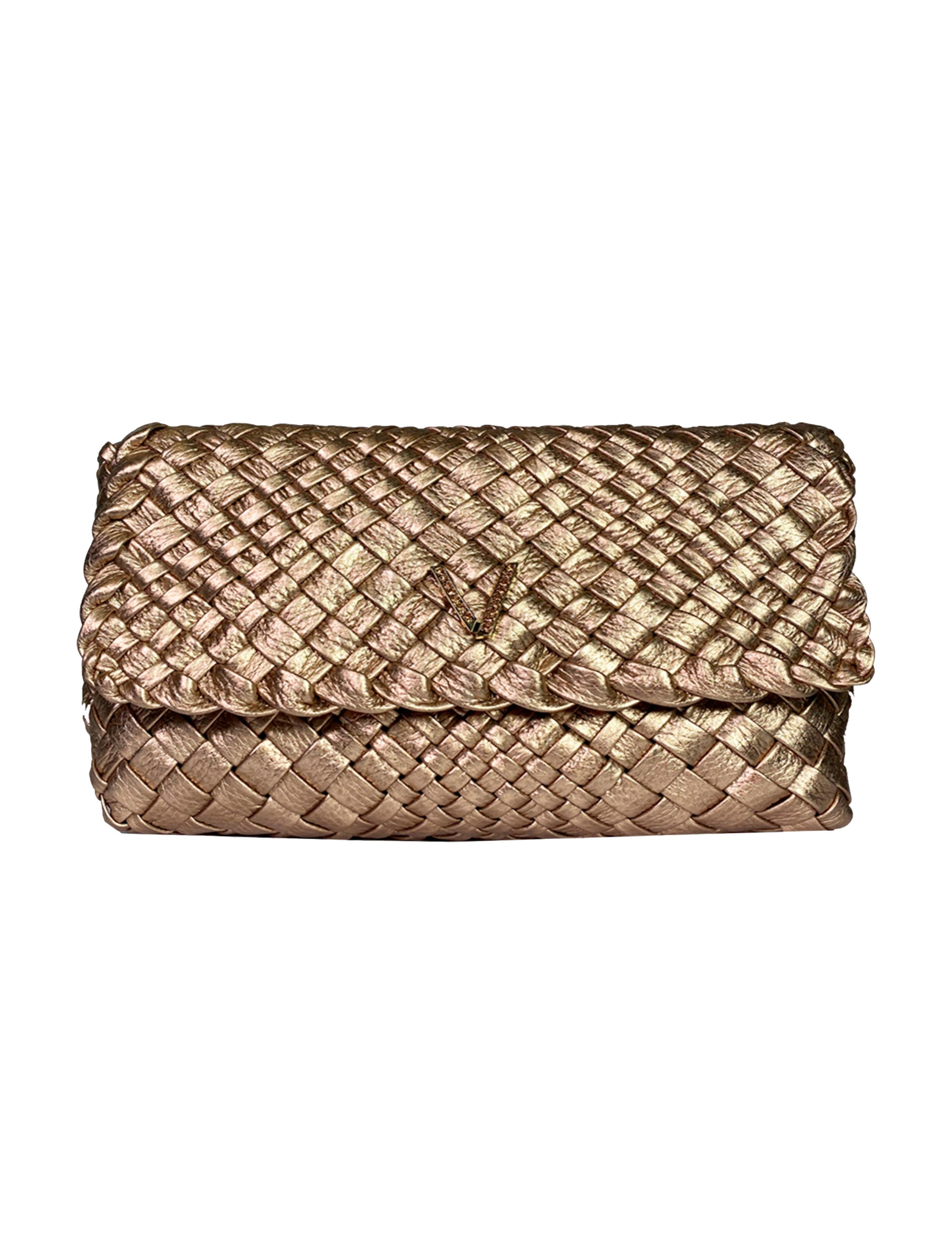 NEW MADISON V BRAIDED CLUTCH