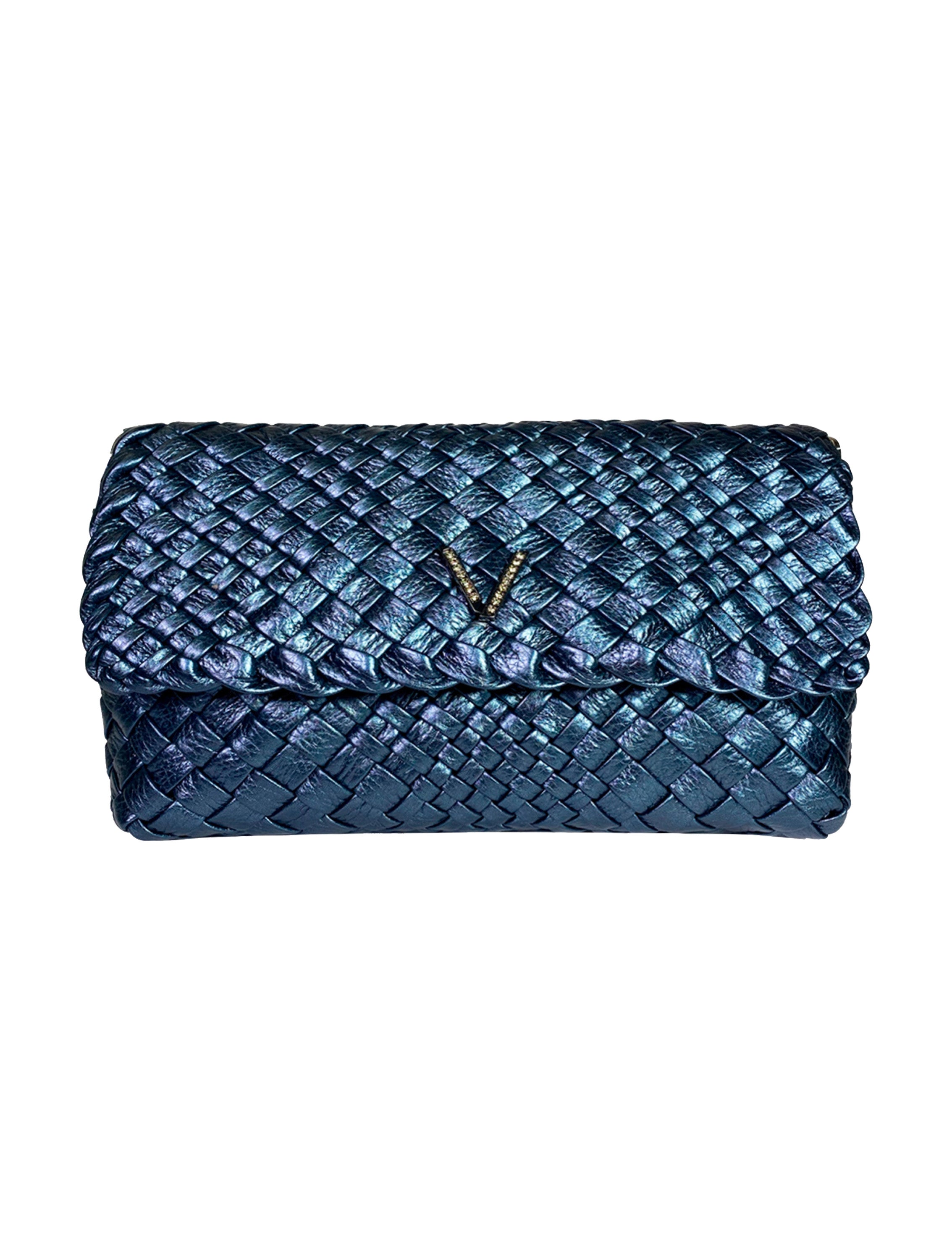 NEW MADISON V BRAIDED CLUTCH