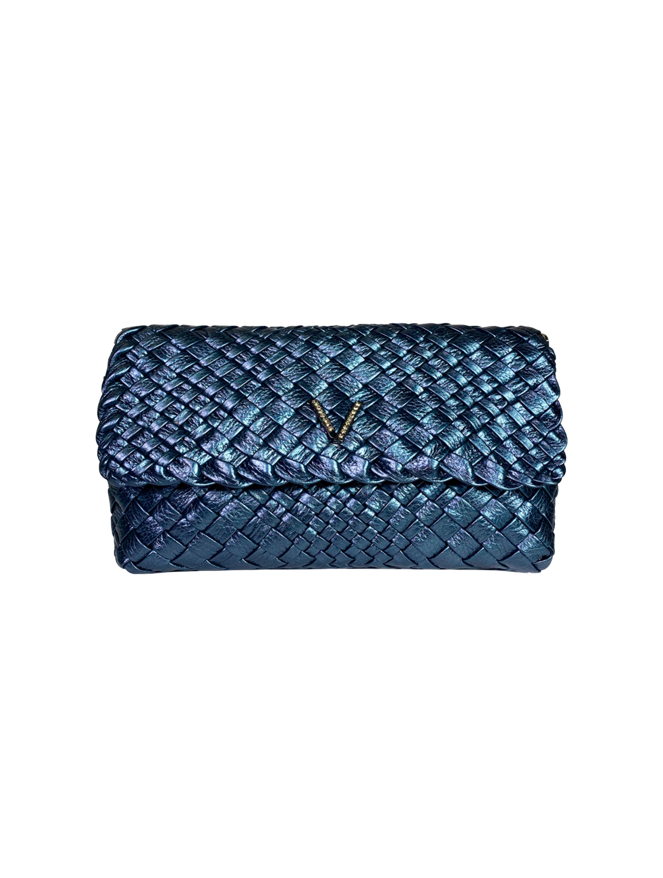 NEW MADISON V BRAIDED CLUTCH