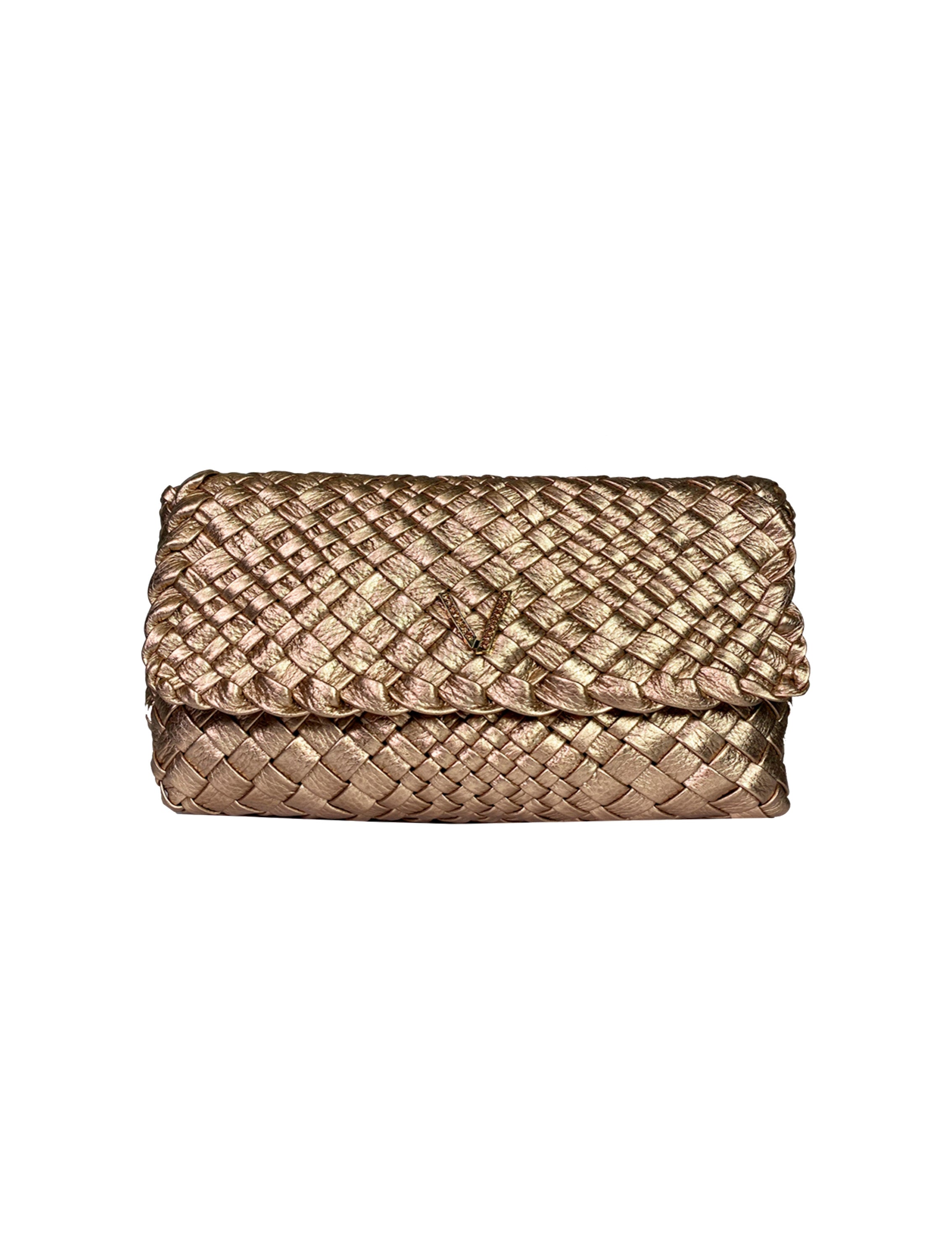 NEW MADISON V BRAIDED CLUTCH