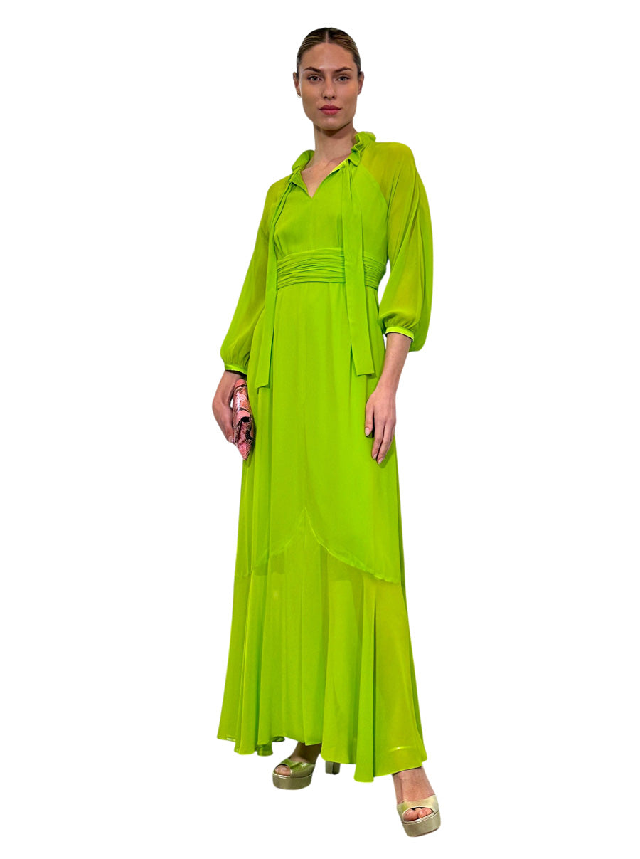 GEORGETTE AMAZON PIRATE LONG DRESS