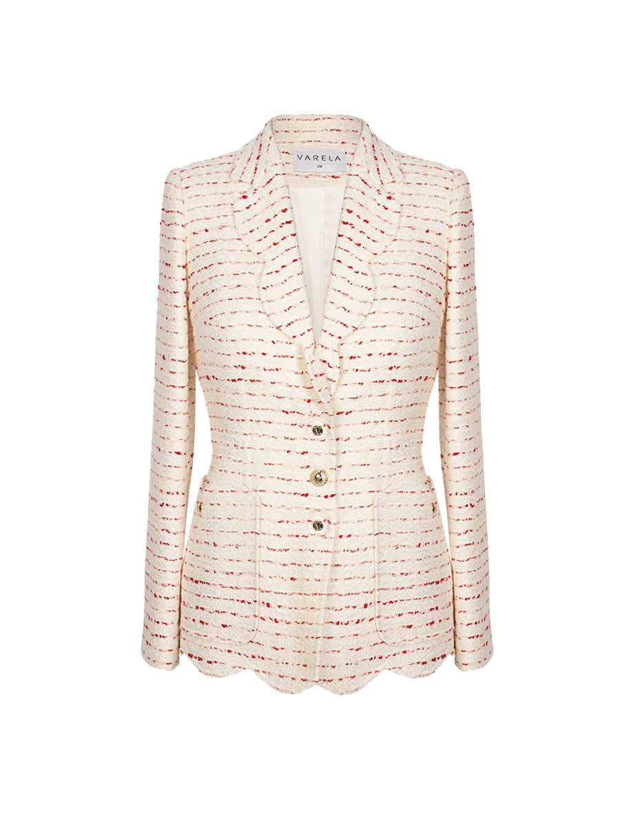 TWEED PETAL TAILORED JACKET