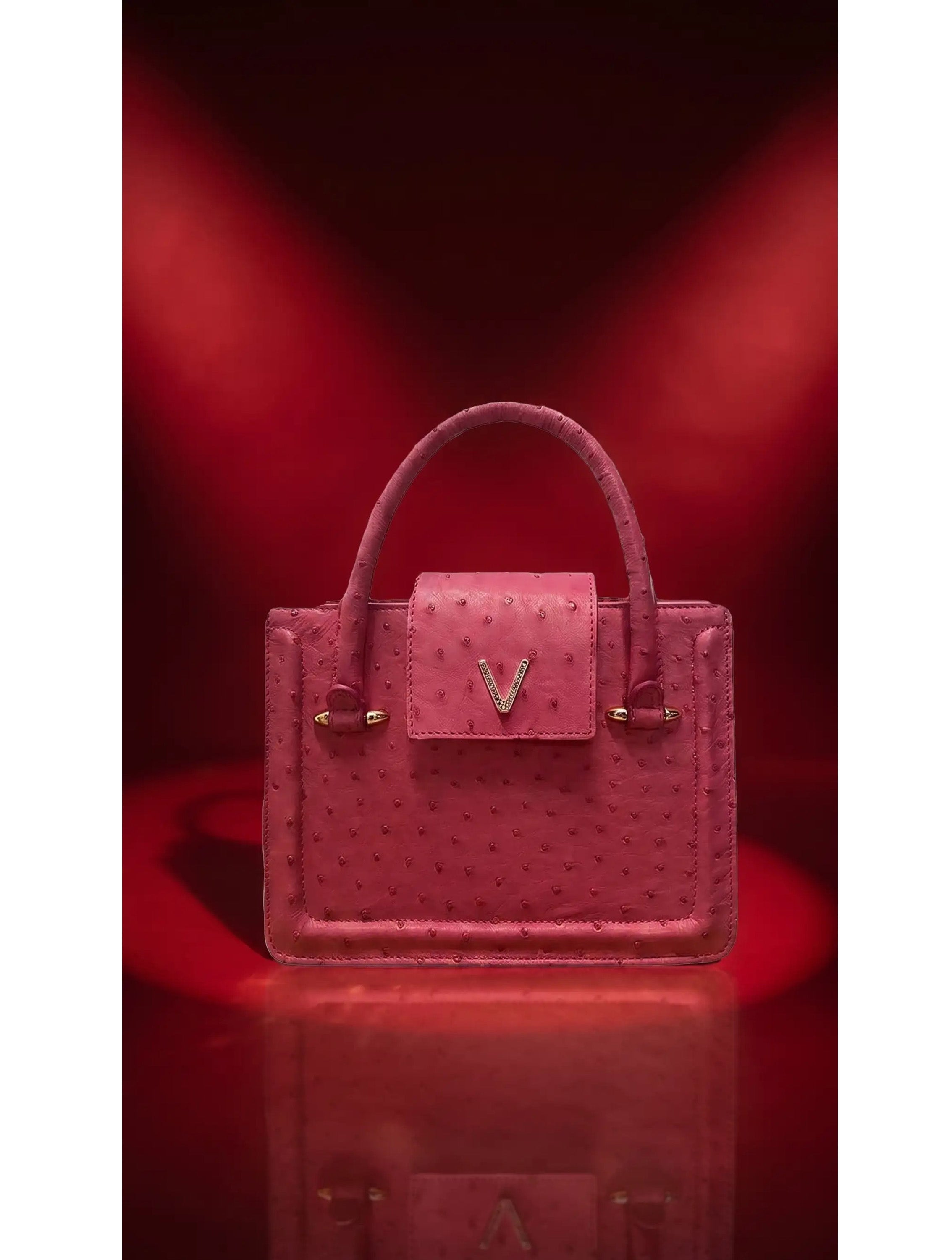 HARPER V OSTRICH TOTE