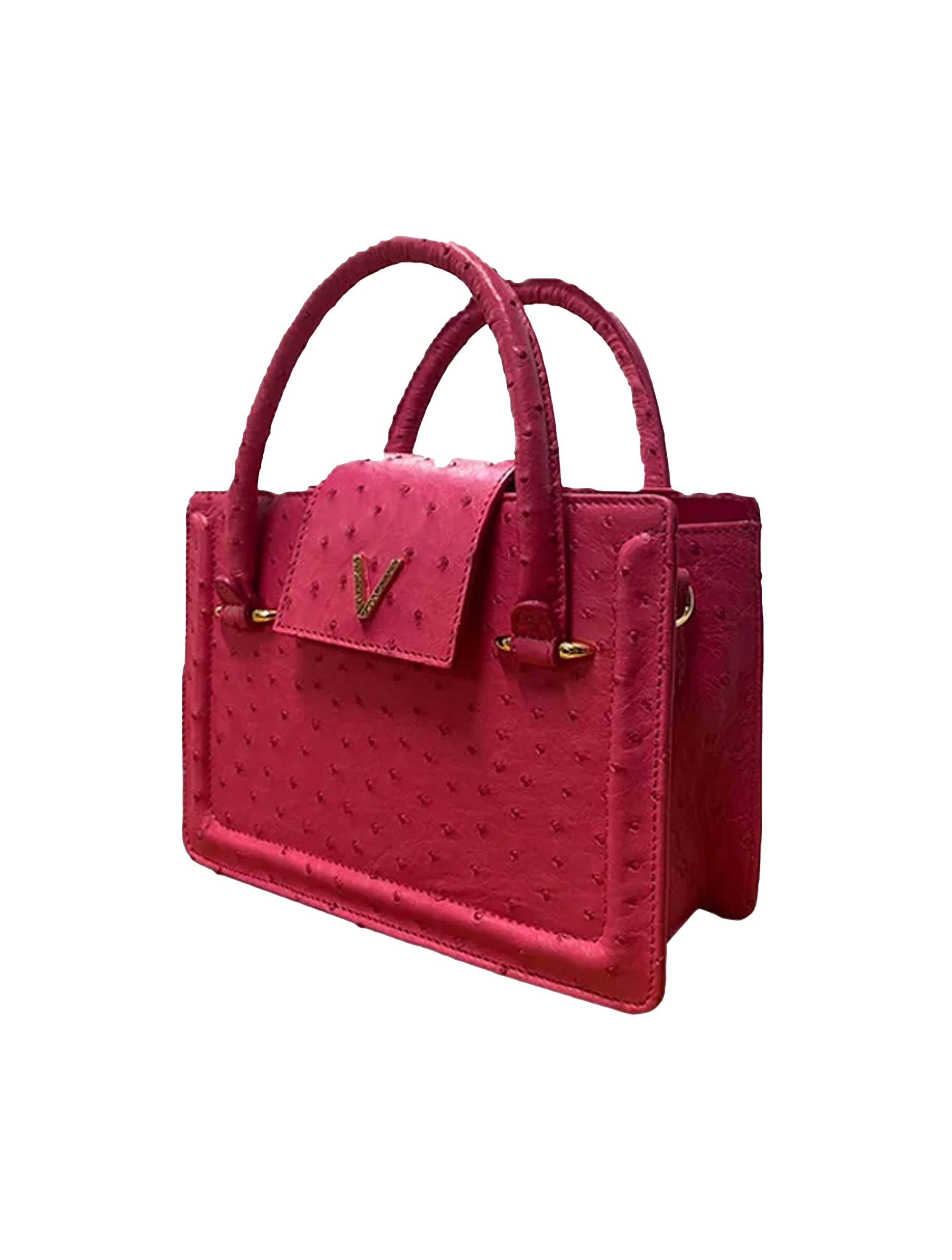 HARPER V OSTRICH TOTE