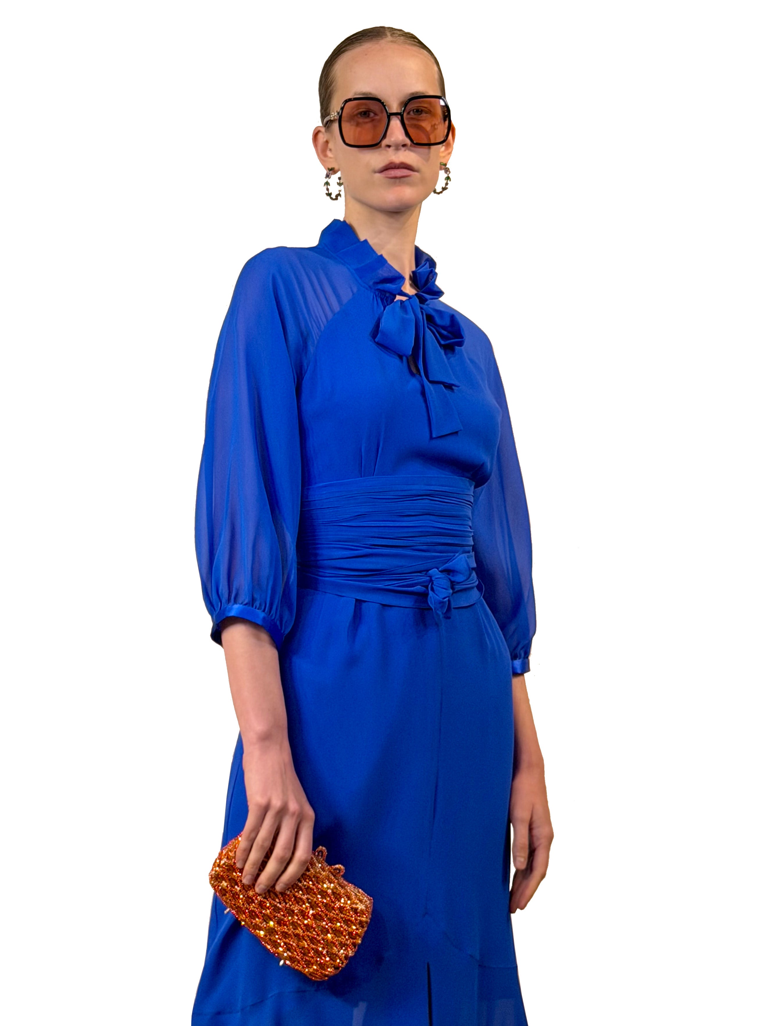 VESTIDO MIDI PIRATA AMAZONA GEORGETTE