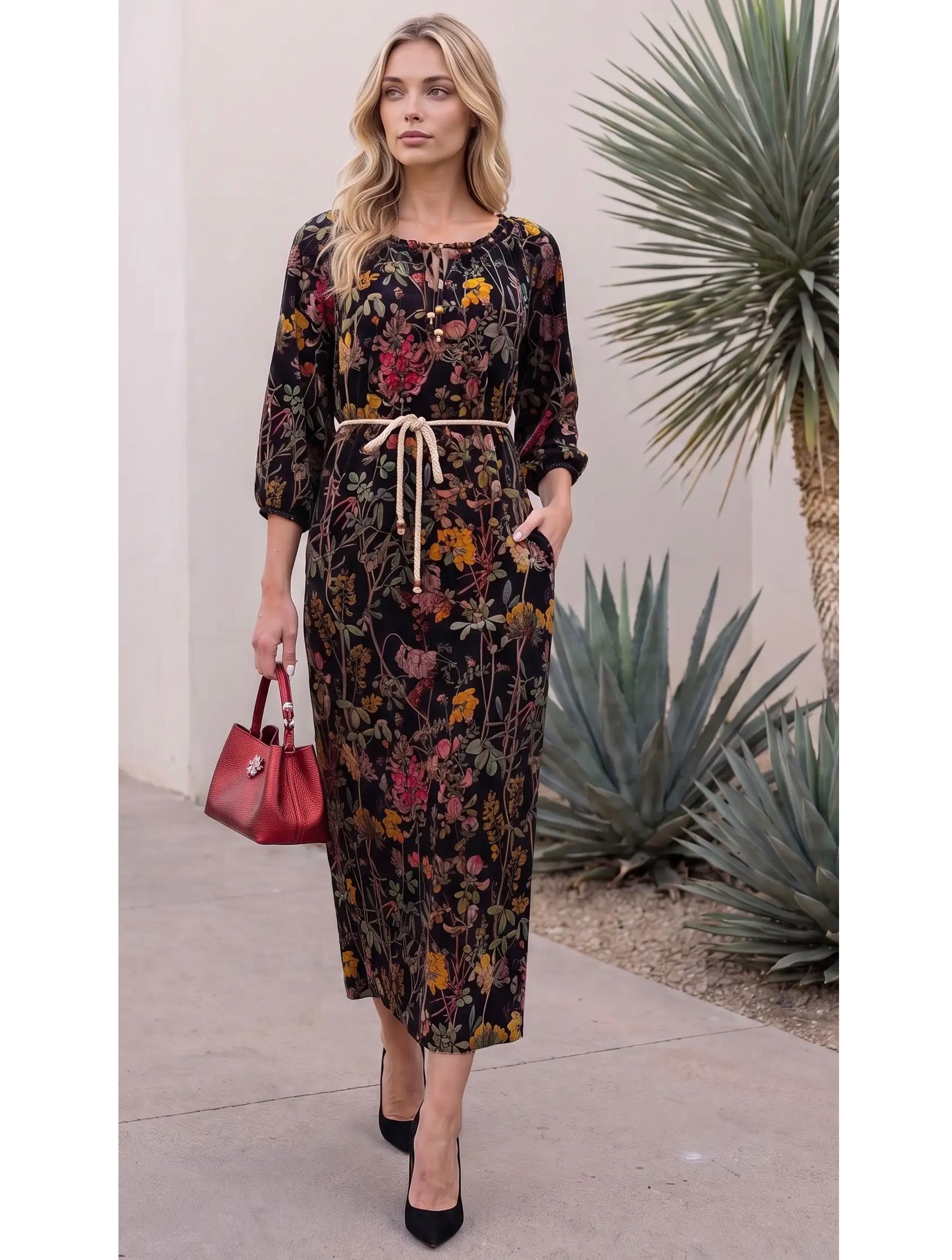 COOPER VELVET MIDI DRESS