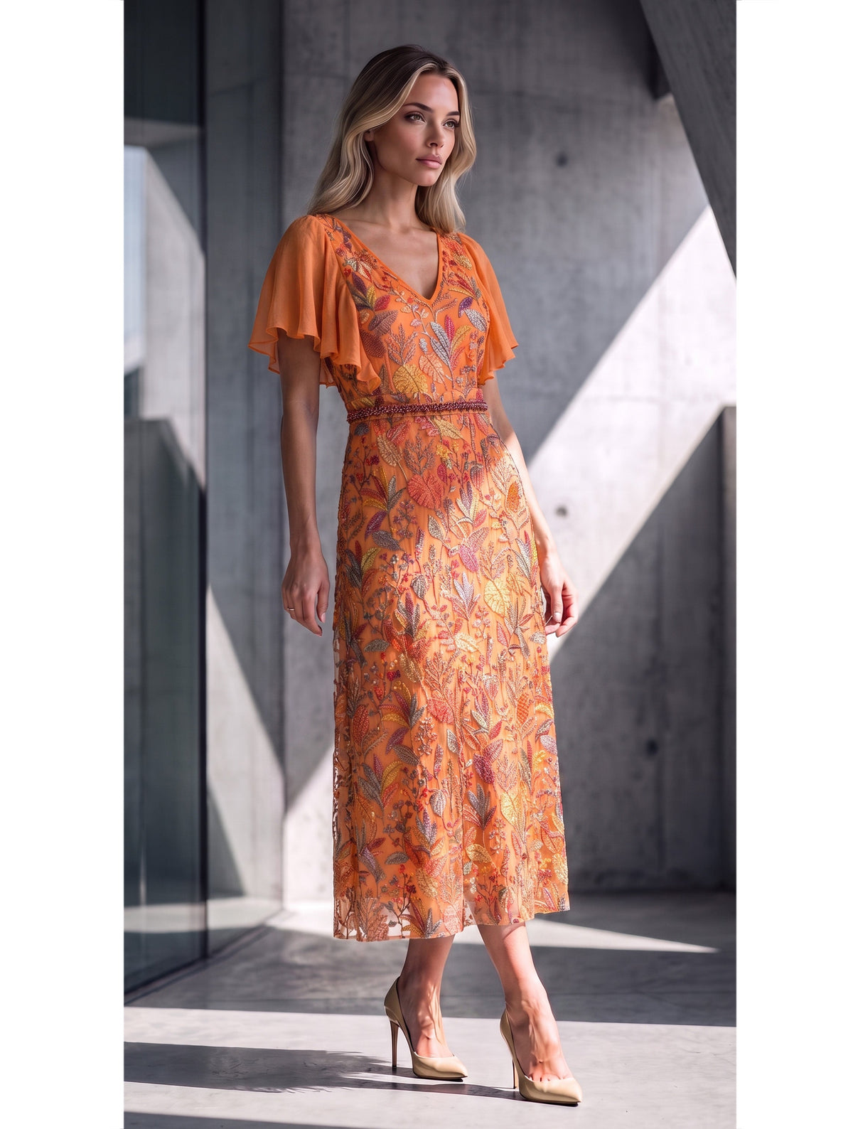 VESTIDO BRADLY GASA BORDADA