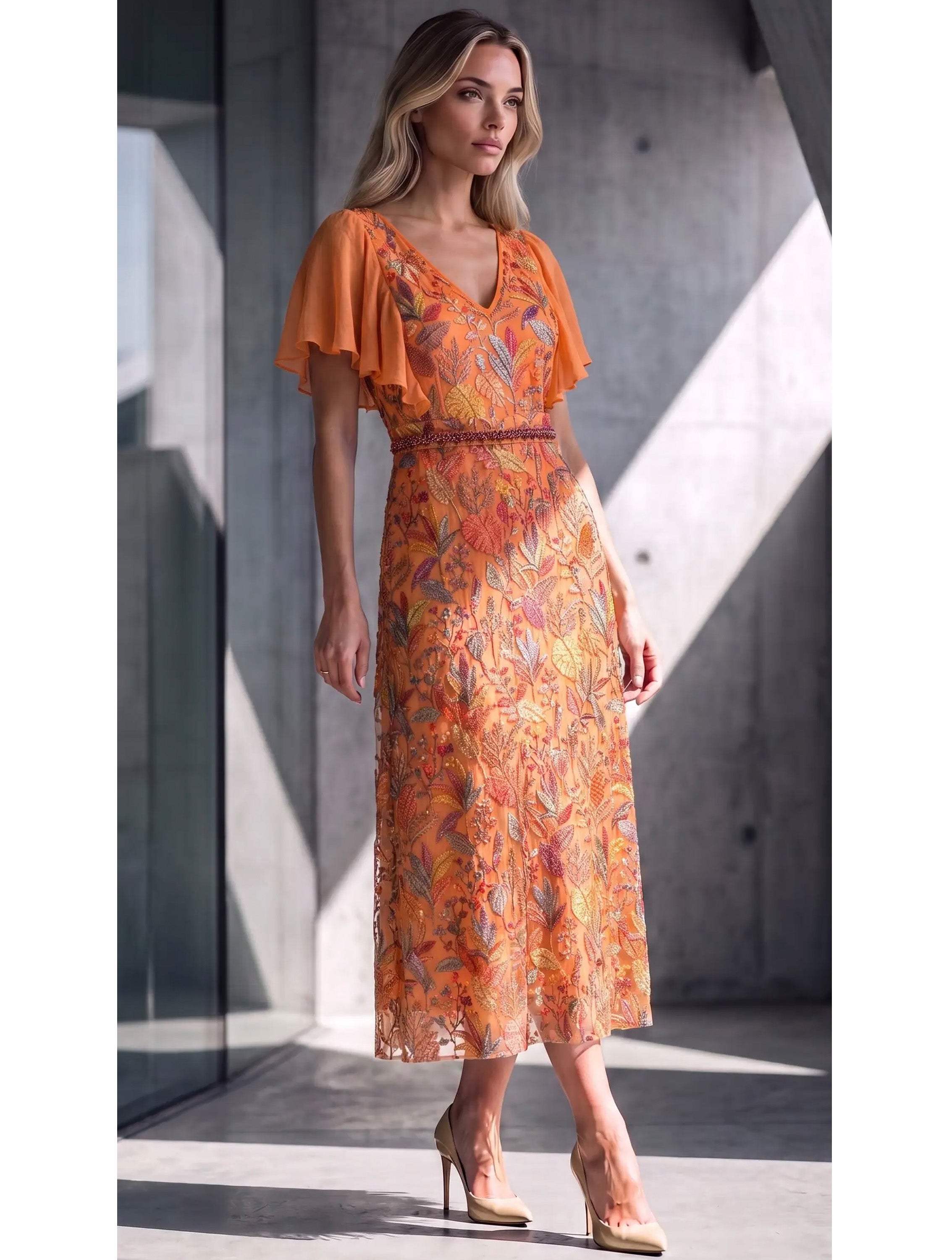 VESTIDO BRADLY GASA BORDADA