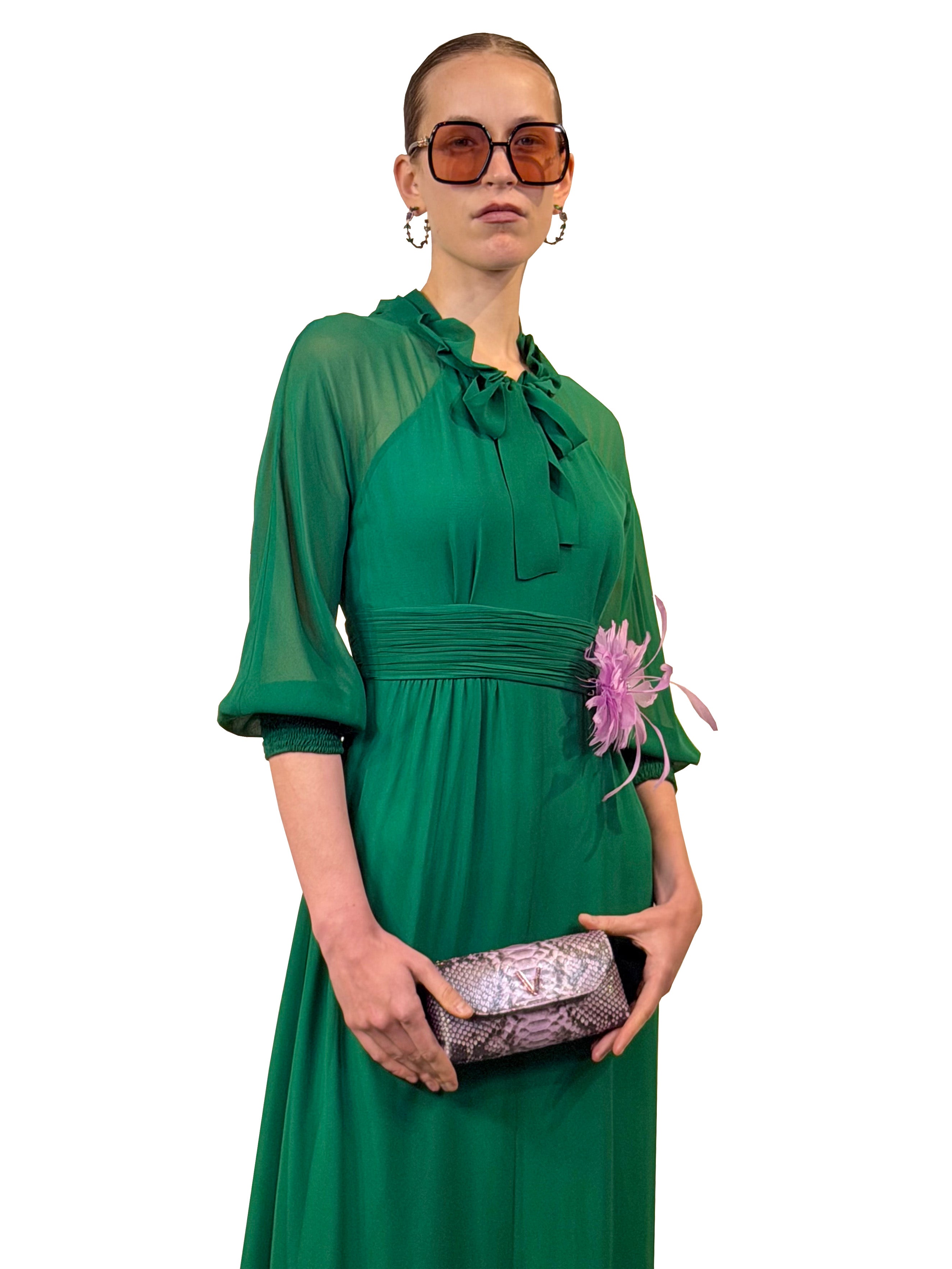 GEORGETTE AMAZON PIRATE LONG DRESS