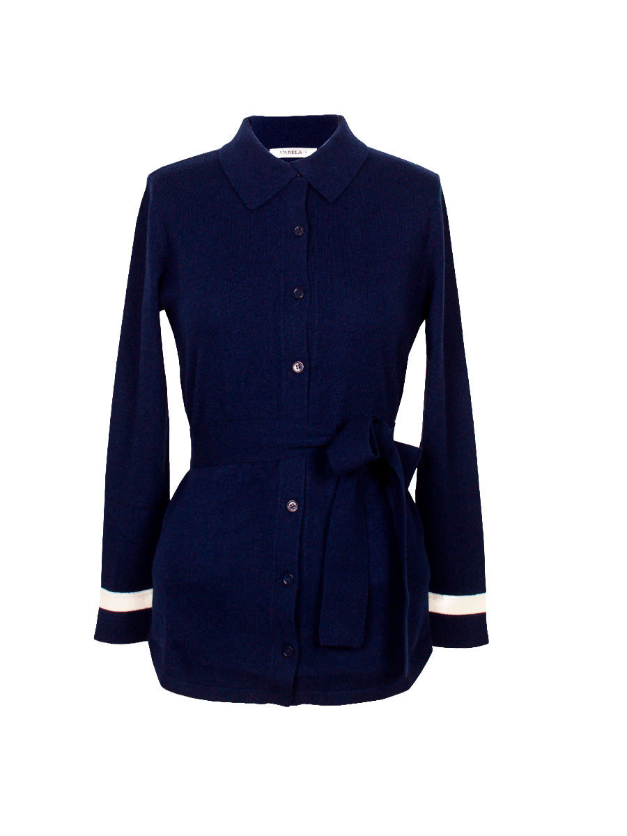 MAXI CARDIGAN SHIRT SILK AND CHASMERE