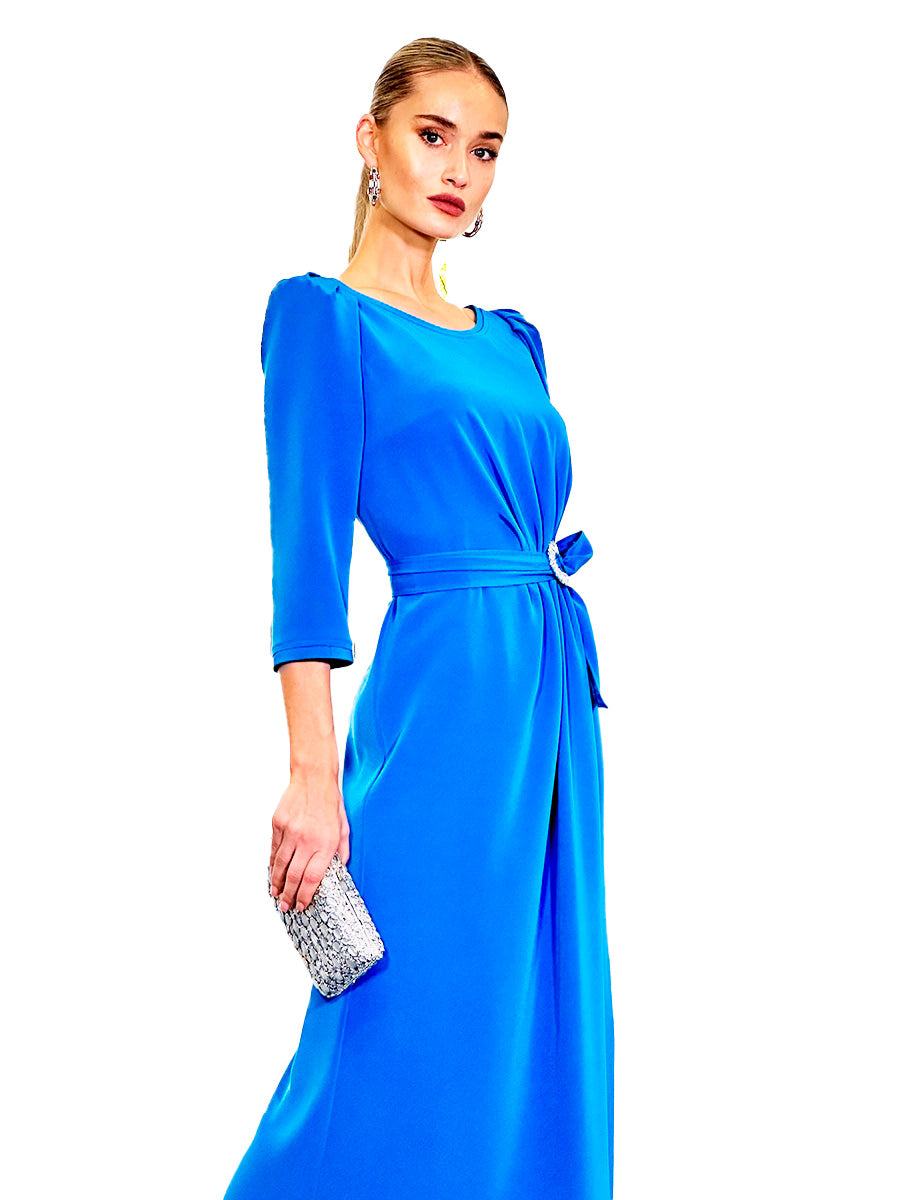 VESTIDO MIDI V FRUNCES