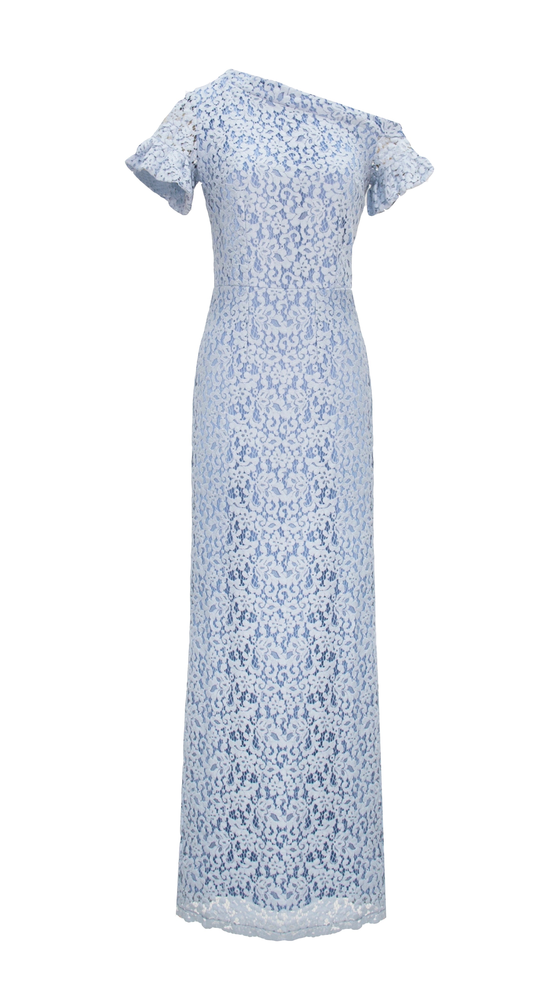 VESTIDO LAPIZ ENCAJE LARGO