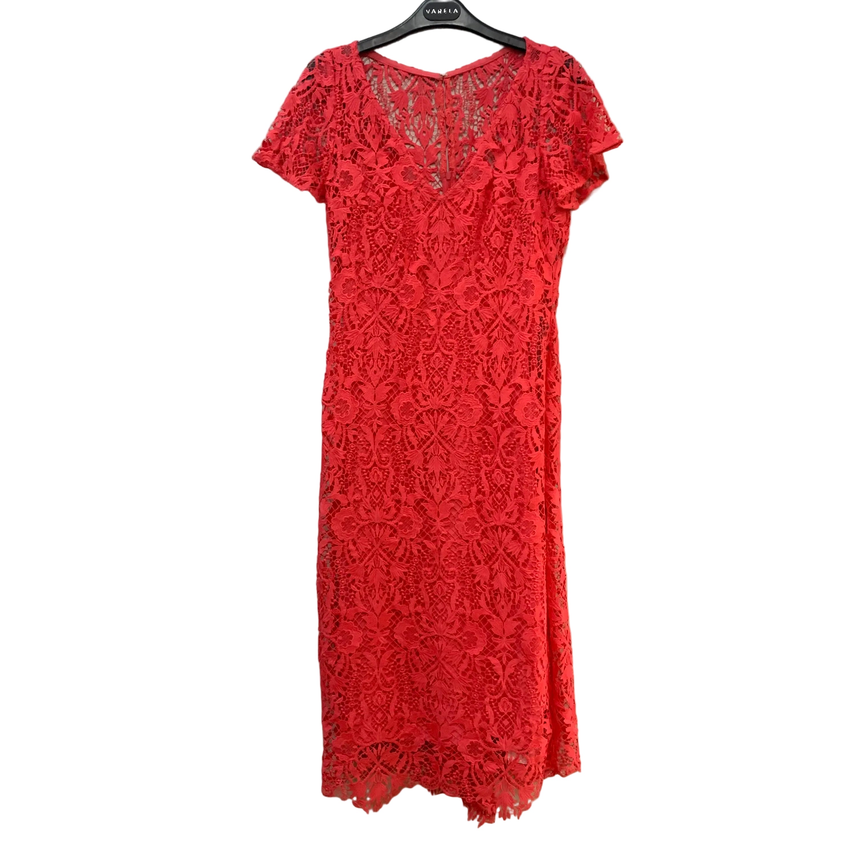 MACRAME V-NECK MIDI DRESS