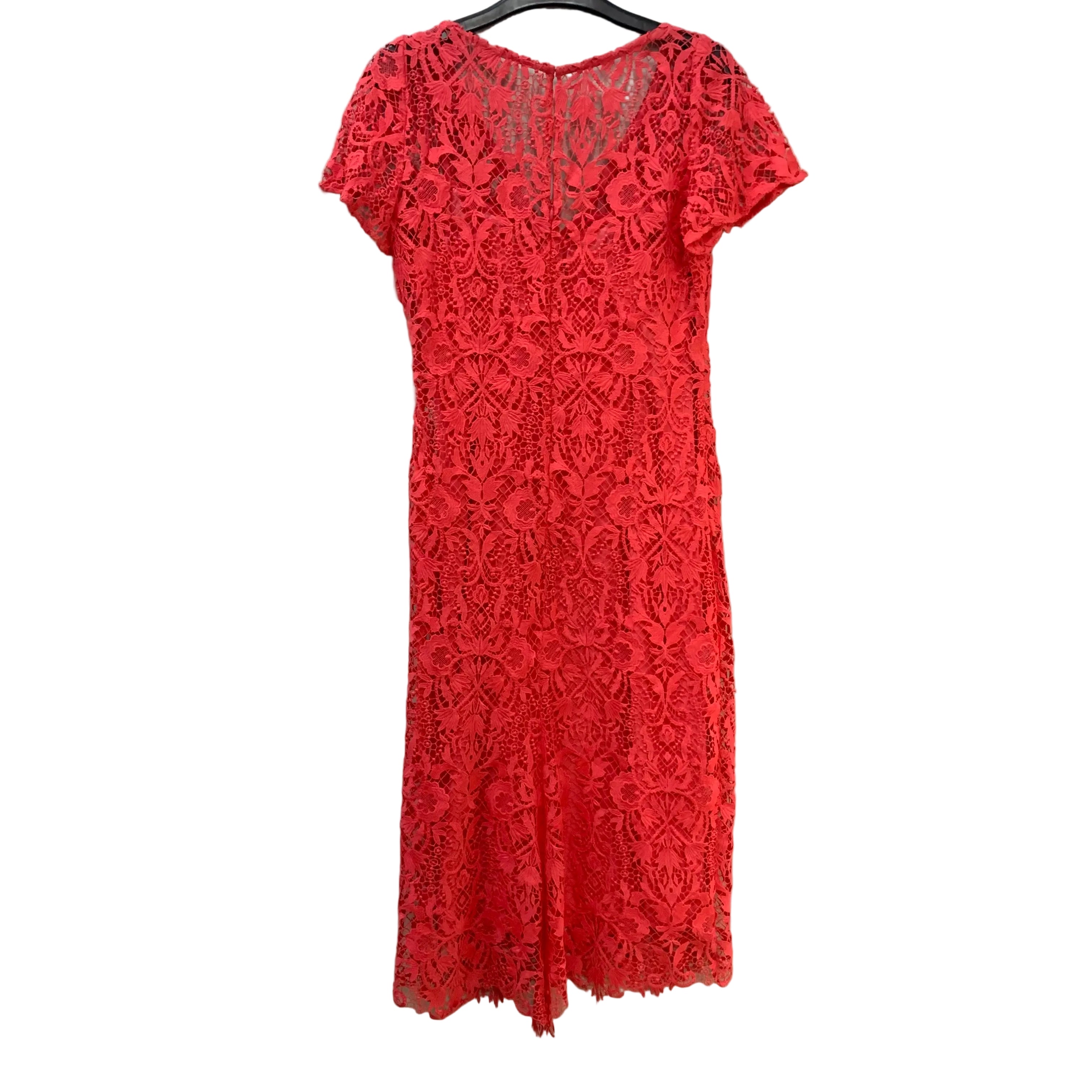 MACRAME V-NECK MIDI DRESS