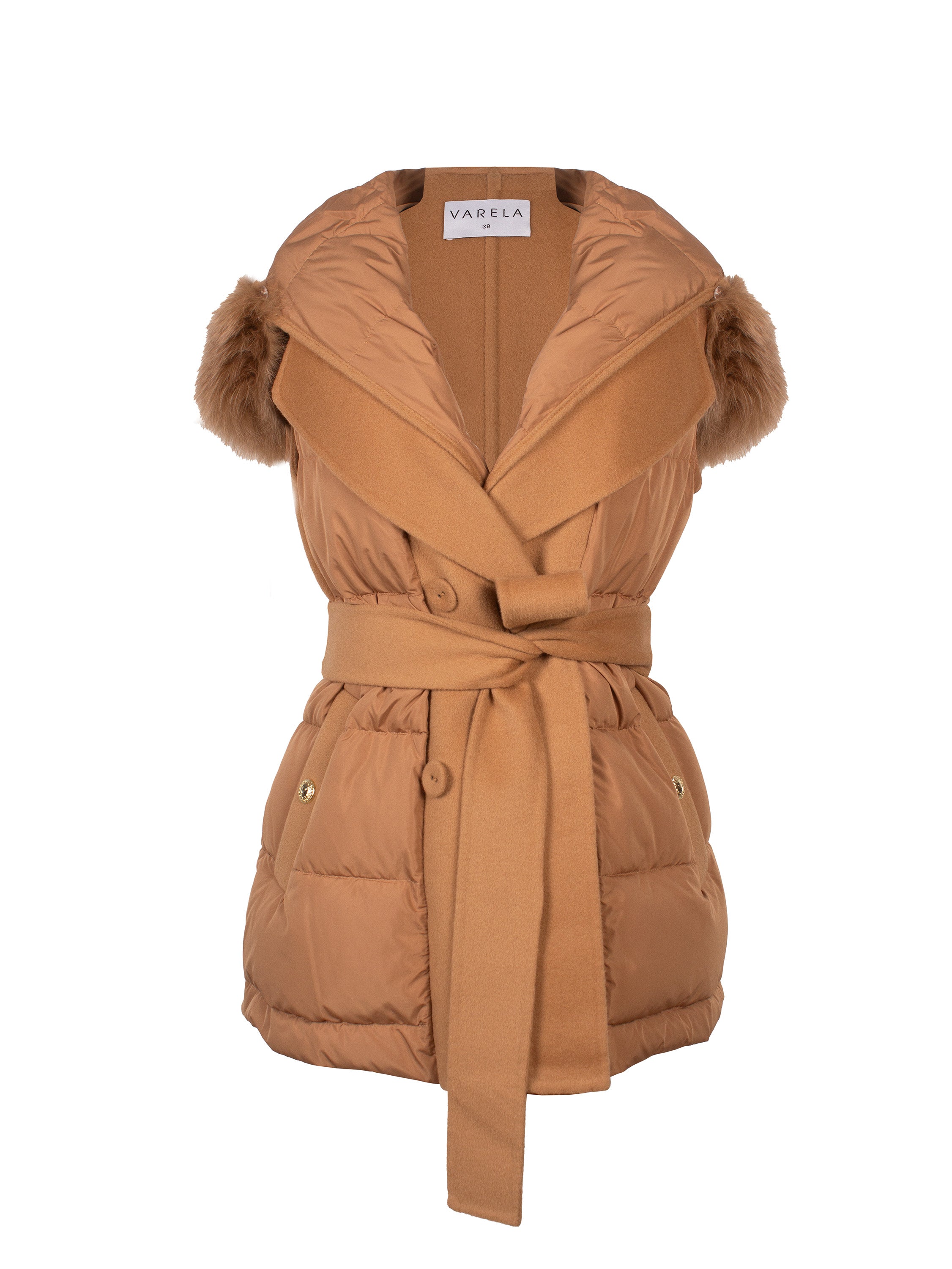 DOUBLE-SIDED FEATHER TRENCH VEST