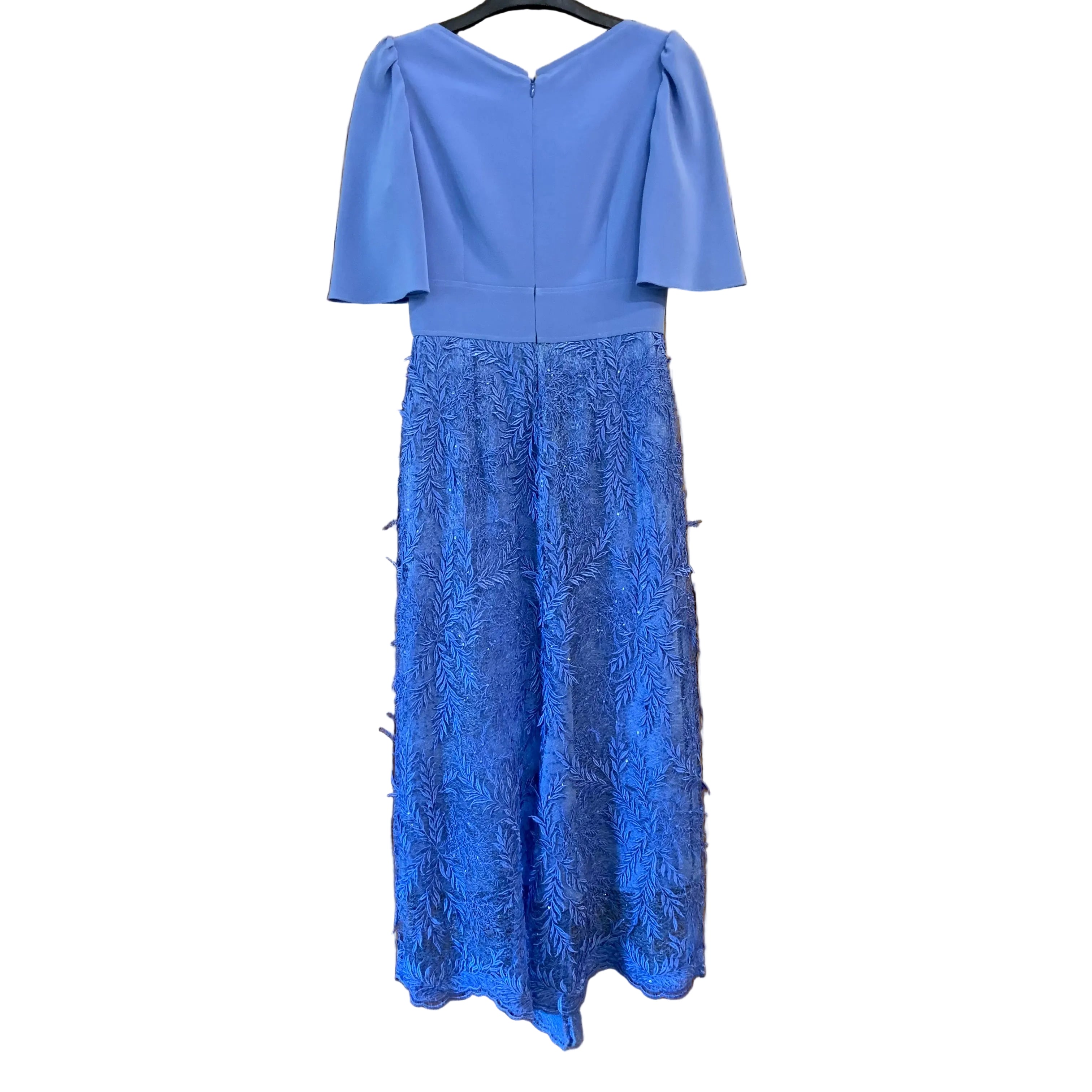 EMBROIDERED TULLE PENCIL MIDI DRESS