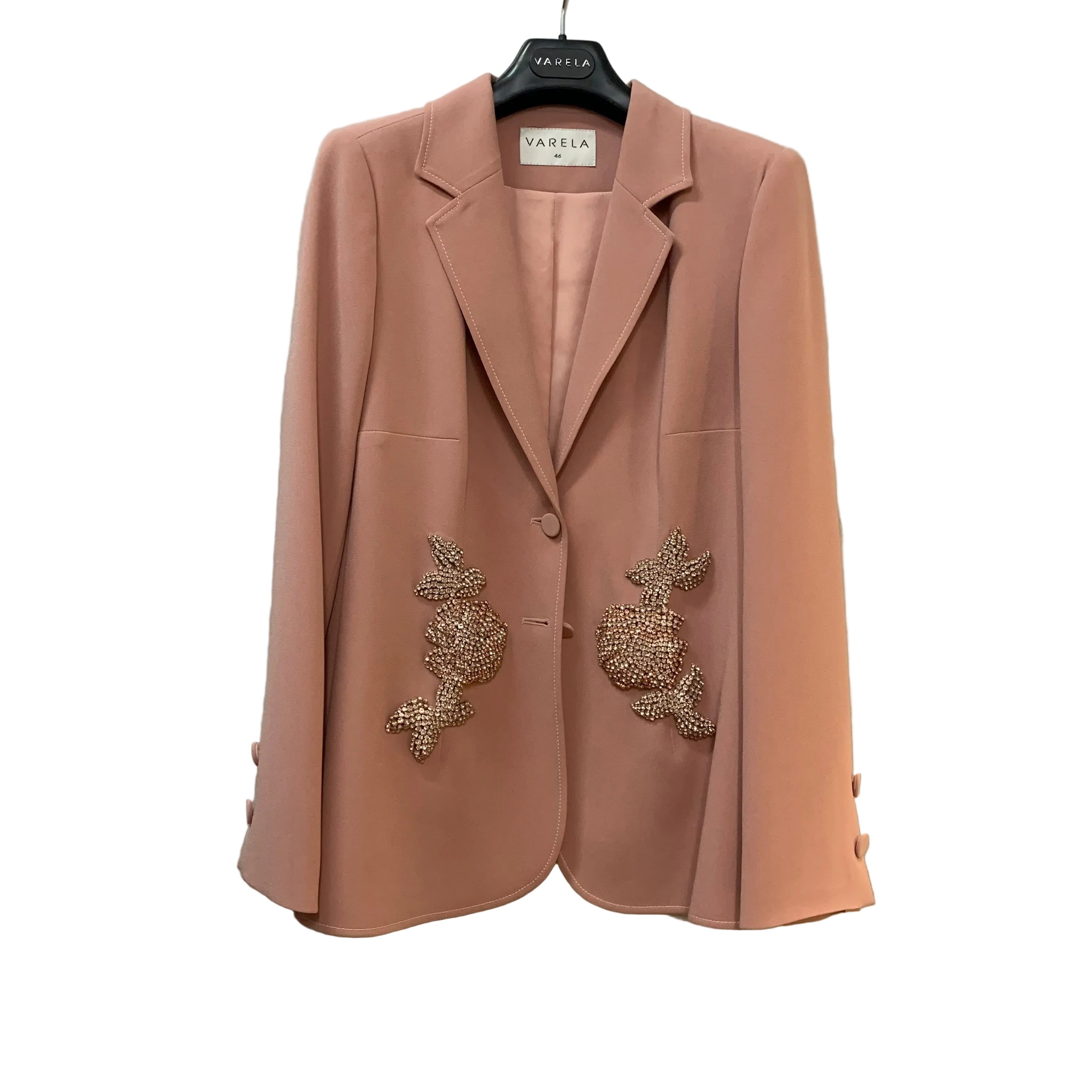CHAQUETA CREPE FLOR CRYSTAL