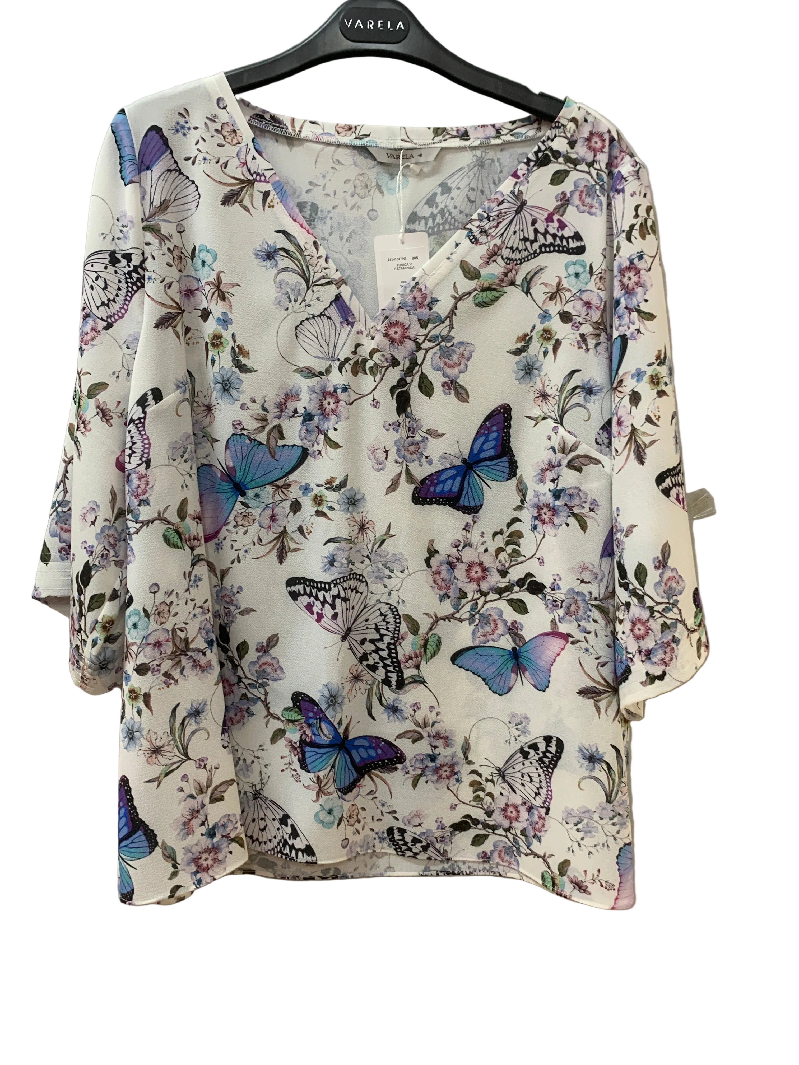 PRINTED V-TUNIC